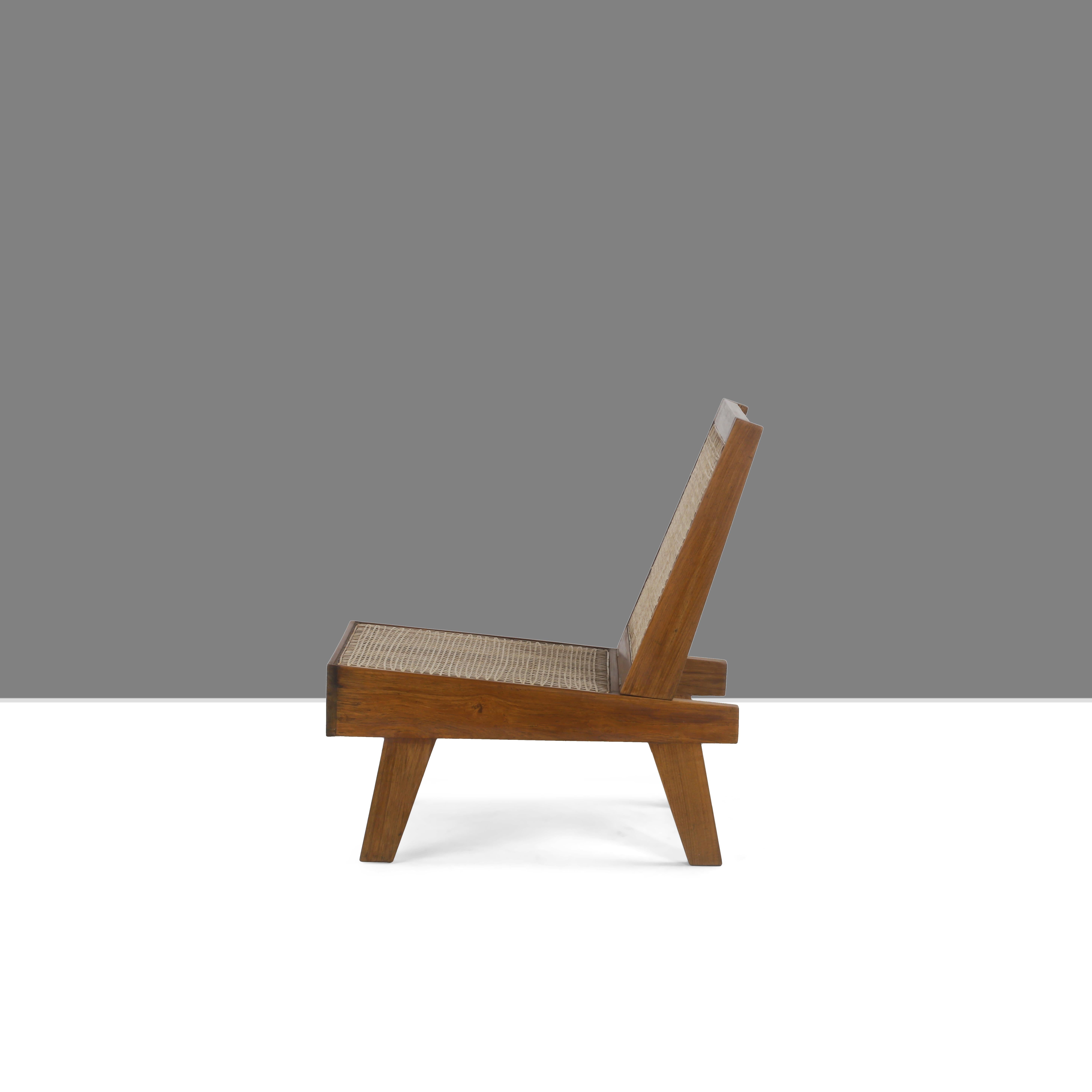 Pierre Jeanneret PJ-SI-61-A Rare Folding Lounge Chair / Authentic Mid-Century In Good Condition For Sale In Zürich, CH