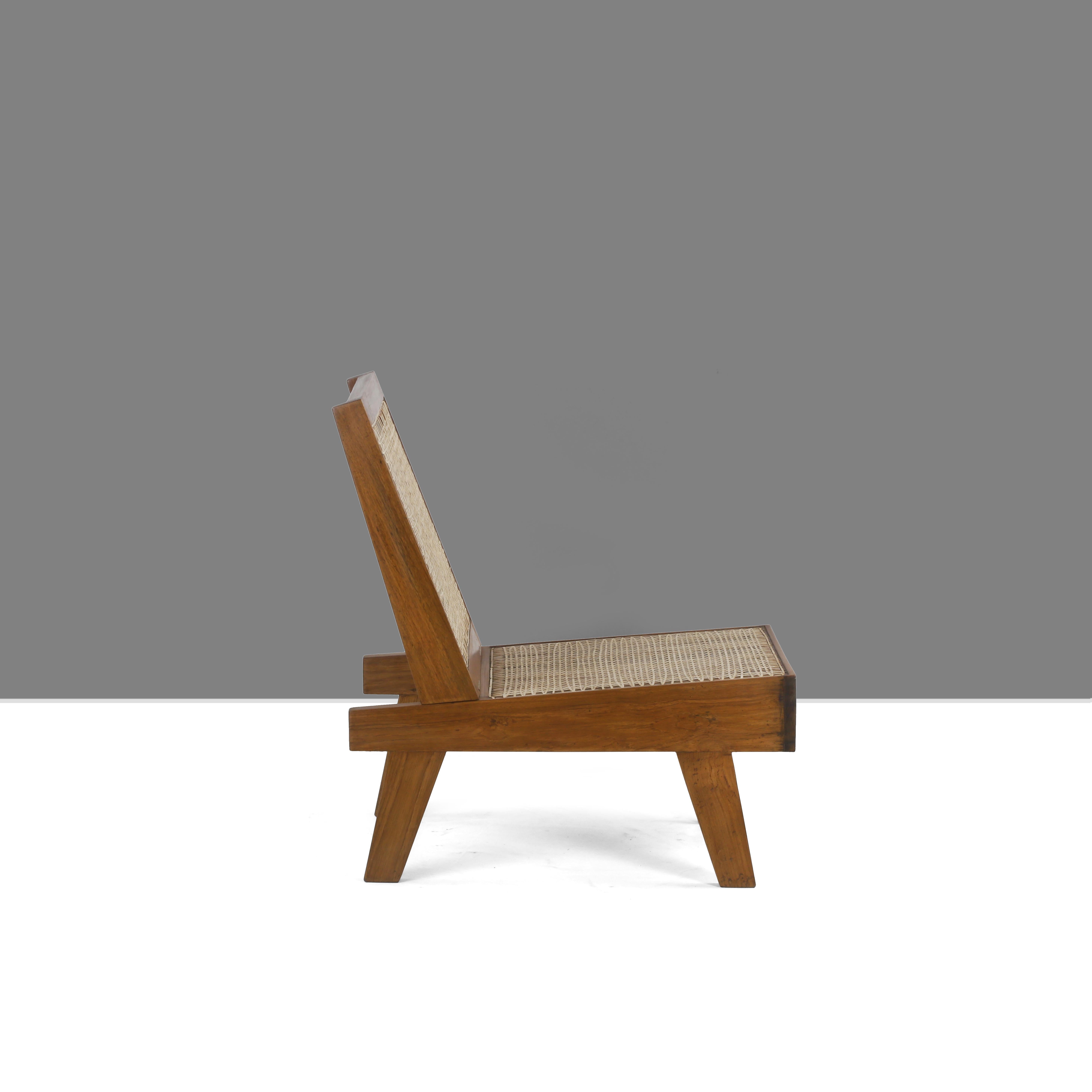 Mid-Century Modern Pierre Jeanneret PJ-SI-61-A Rare Folding Lounge Chair / Authentic Mid-Century For Sale