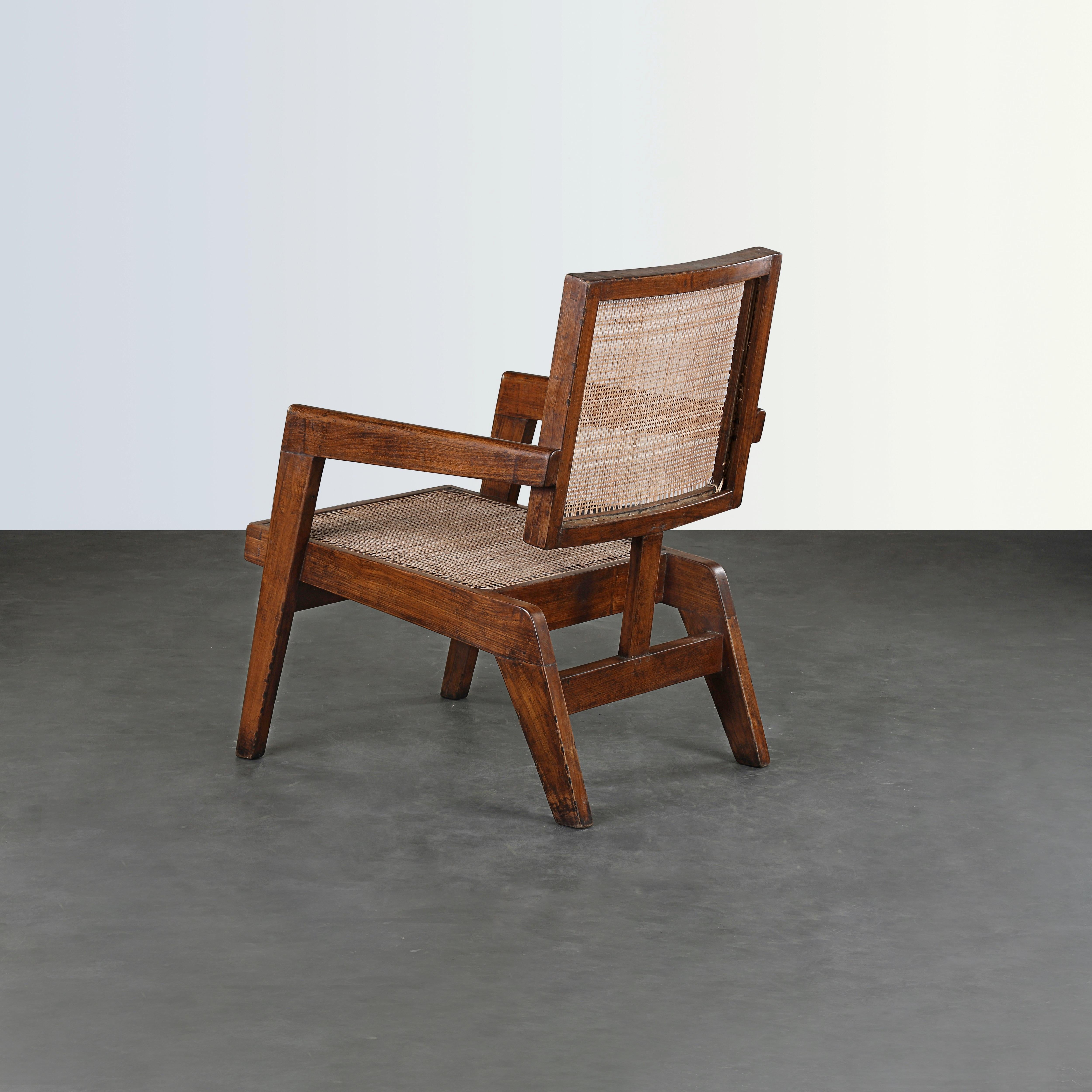 Mid-20th Century Pierre Jeanneret PJ-SI-62-A Armchair / Authentic Mid-Century Modern For Sale
