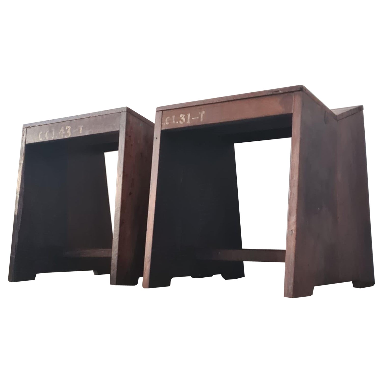 Pierre Jeanneret PJ-SI-68-A Taburetes de costura Chandigarh India