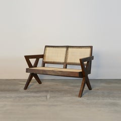 Pierre Jeanneret PJ-SI-Cane Sofa / Authentic Mid-Century Modern