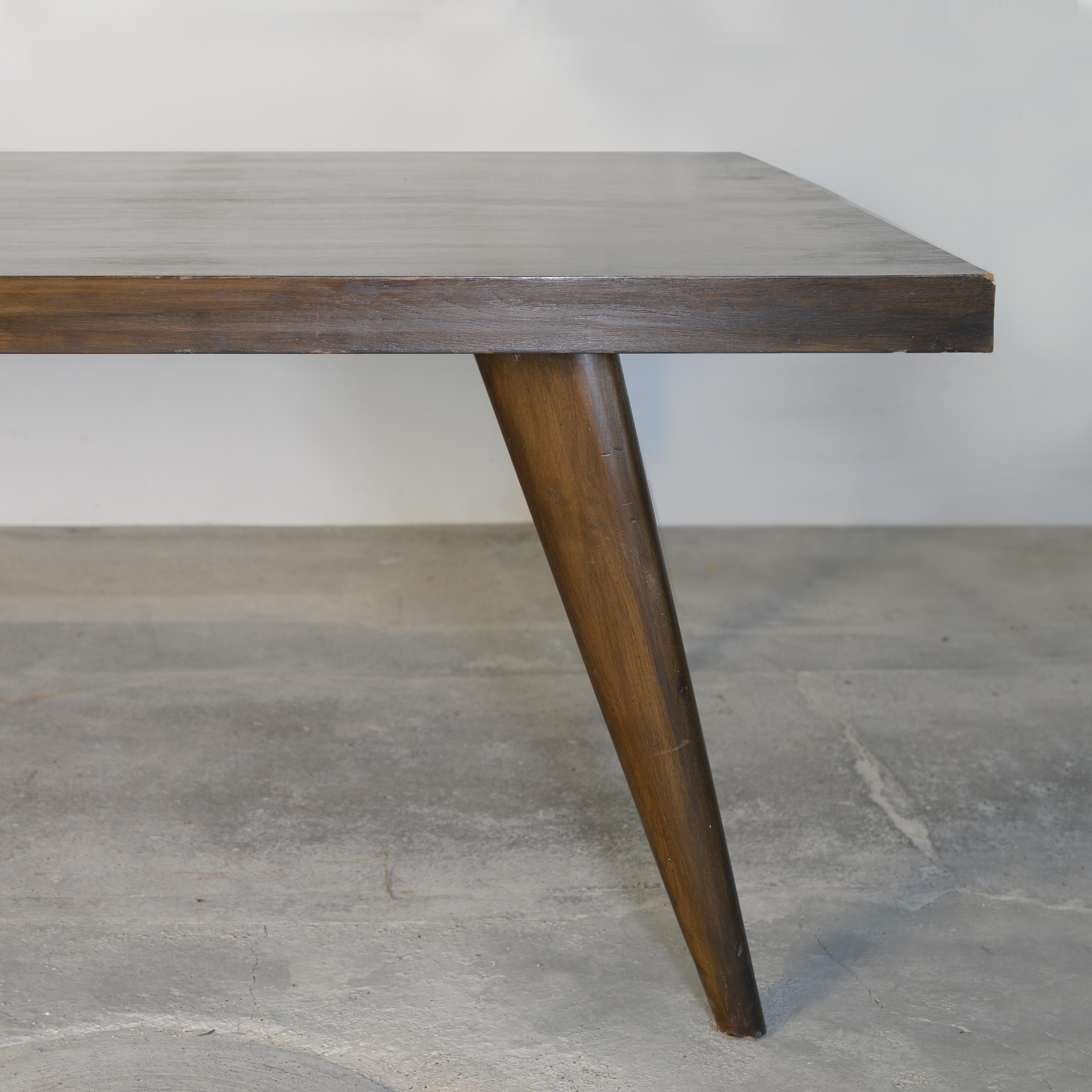 Teak Pierre Jeanneret PJ-TA-01-C Dining Table / Authentic Mid-Century Modern For Sale