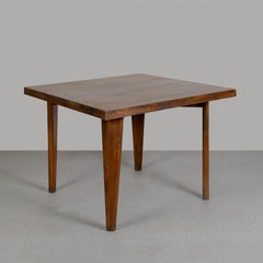 Pierre Jeanneret PJ-TA-04-A Square Table / Authentic Mid-Century Chandigarh