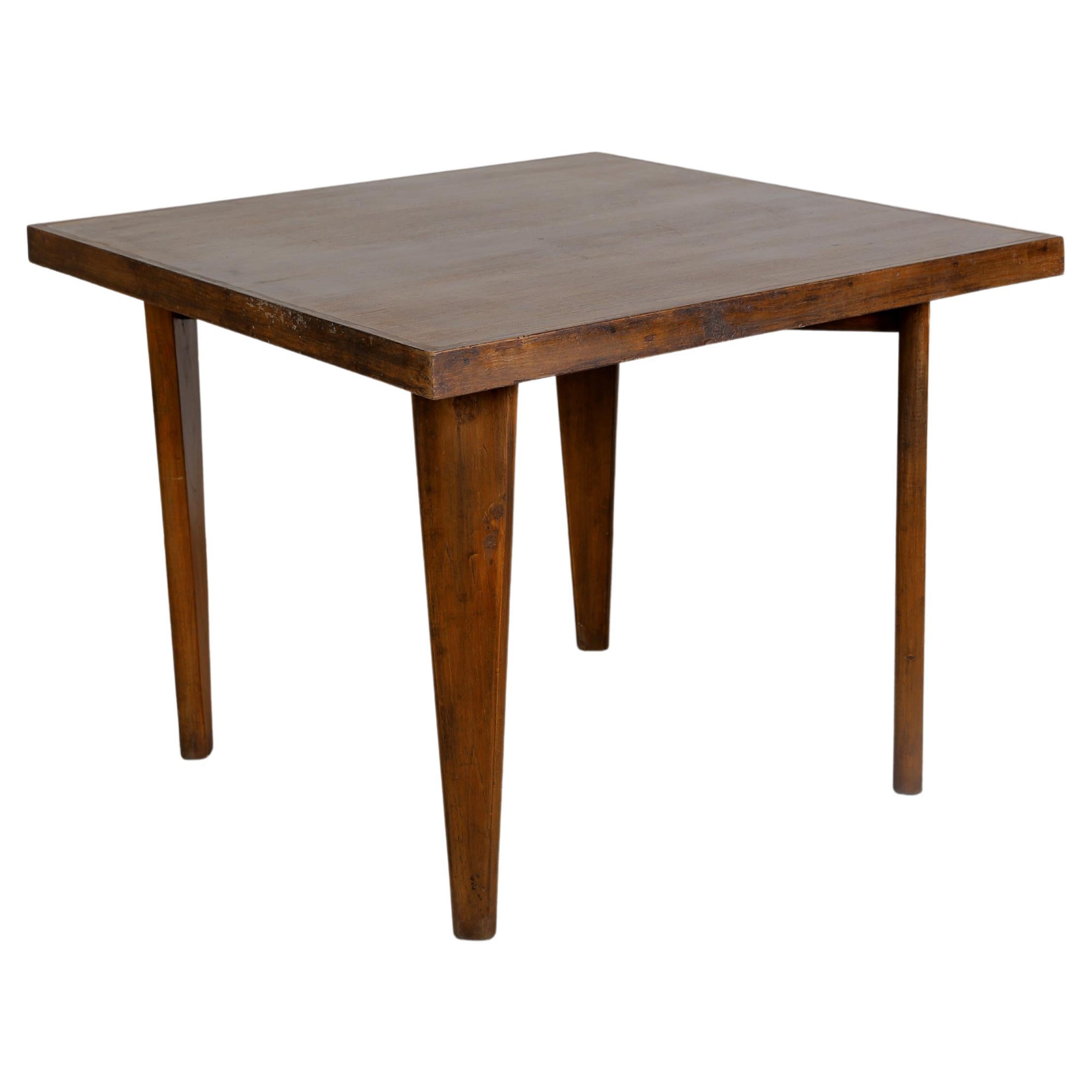 Pierre Jeanneret PJ-TA-04-A Square Table / Authentic Mid-Century Chandigarh