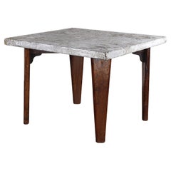 Retro Pierre Jeanneret PJ-TA-04-B Metal Square Table / Authentic Mid-Century Modern