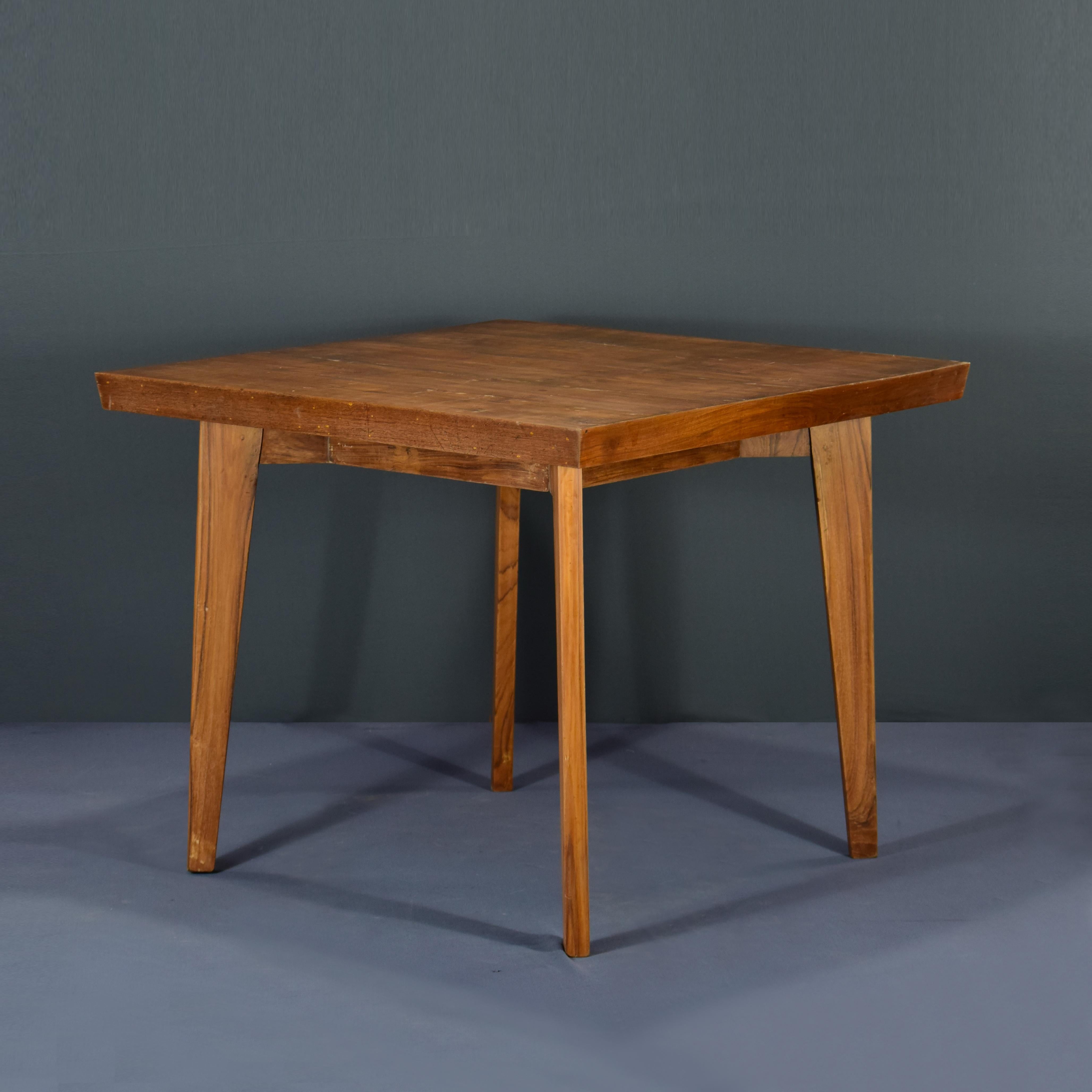 Indian Pierre Jeanneret PJ-TA-05-A Dining Table / Authentic Mid-Century Modern For Sale