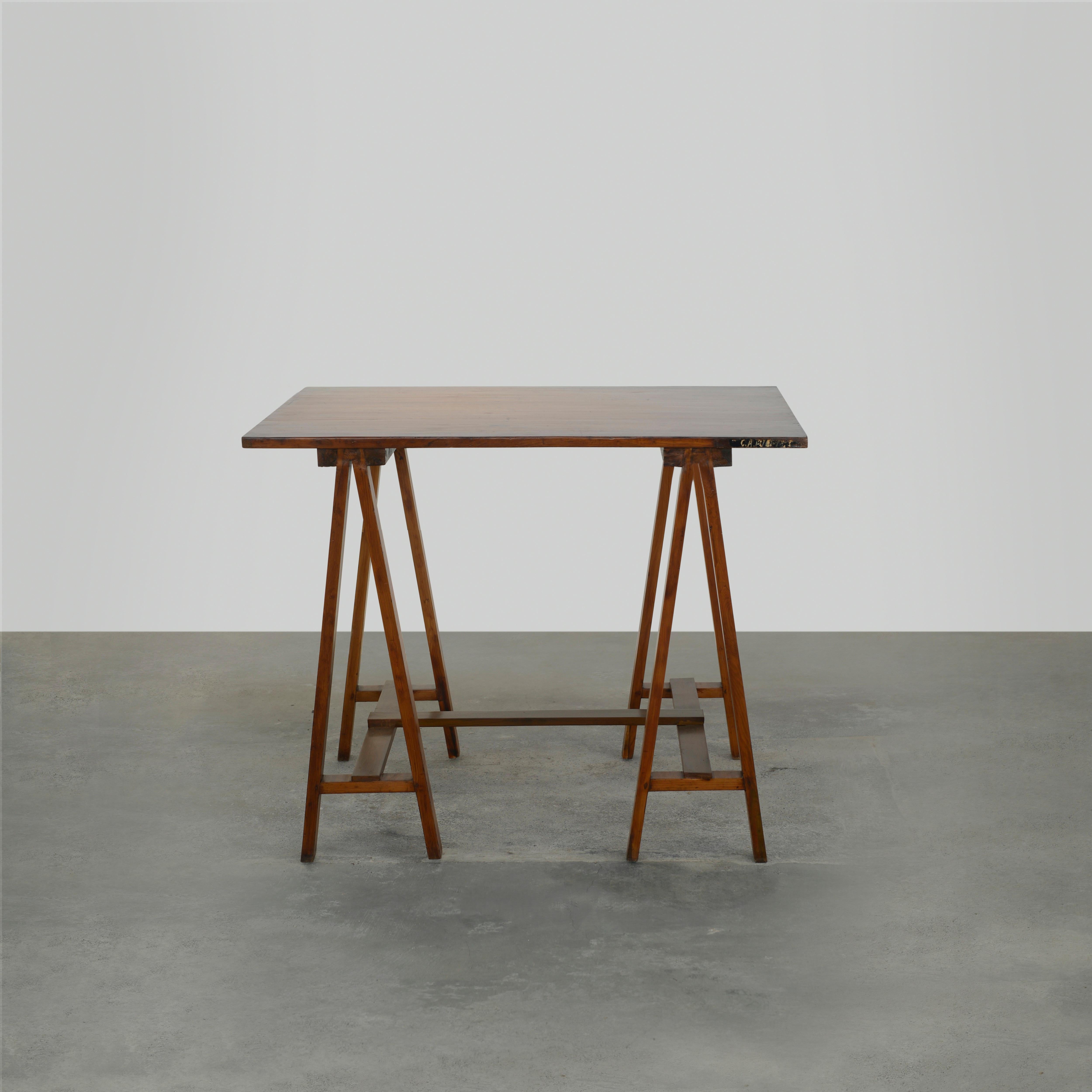 This collapsible architect table is a fantastic piece, it’s a rare Chandigarh item with a great history behind it. It is raw in its simplicity, embodying an expressing the pure ideas of Pierre Jeanneret. There is something deeply touching about this