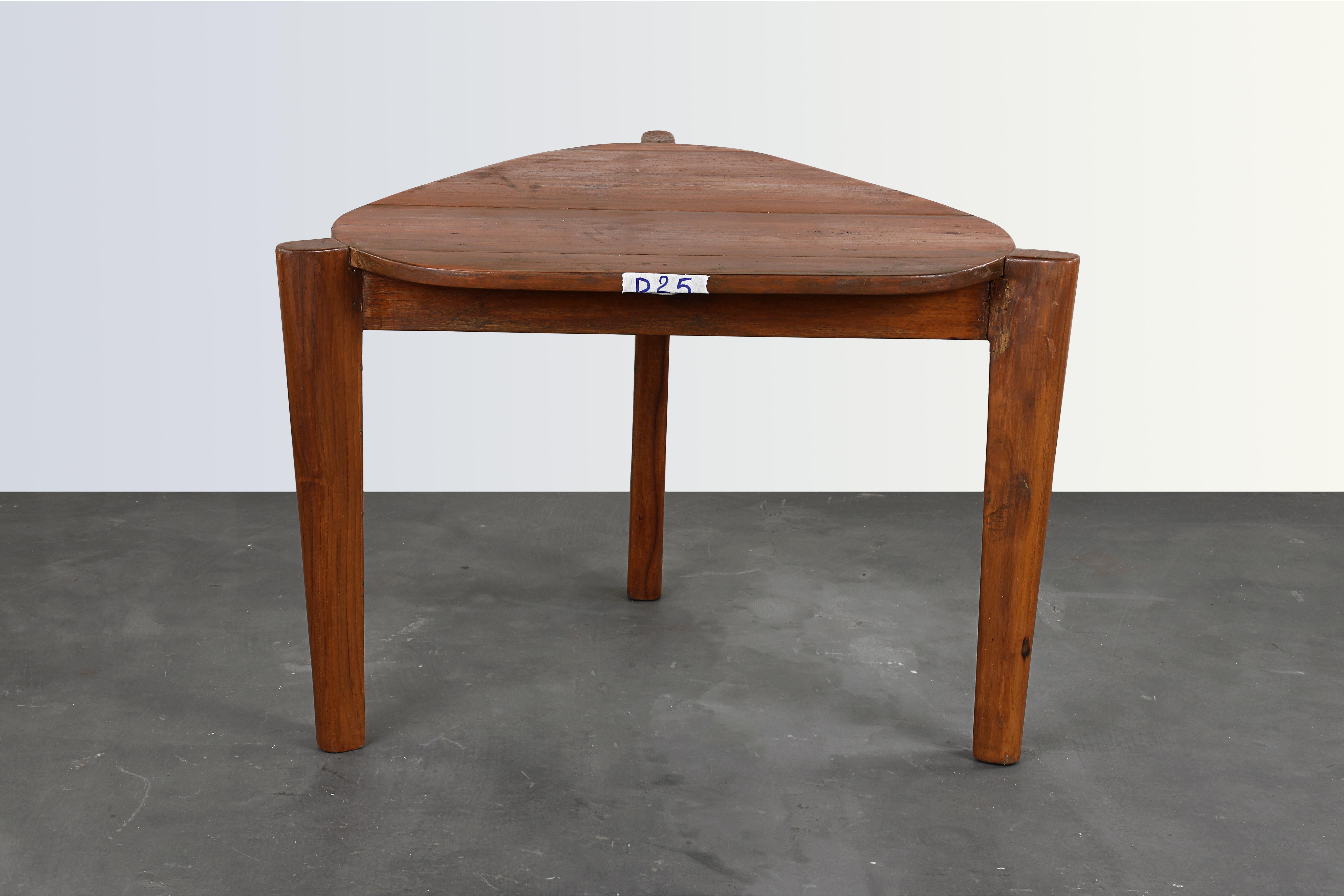 This table is an iconic design piece. It is raw in its simplicity it shows a slightly patinated material. It's shape is beautifully fragile and has a wonderful color. We don't restore them too much. So we keep as much as possible of the historical