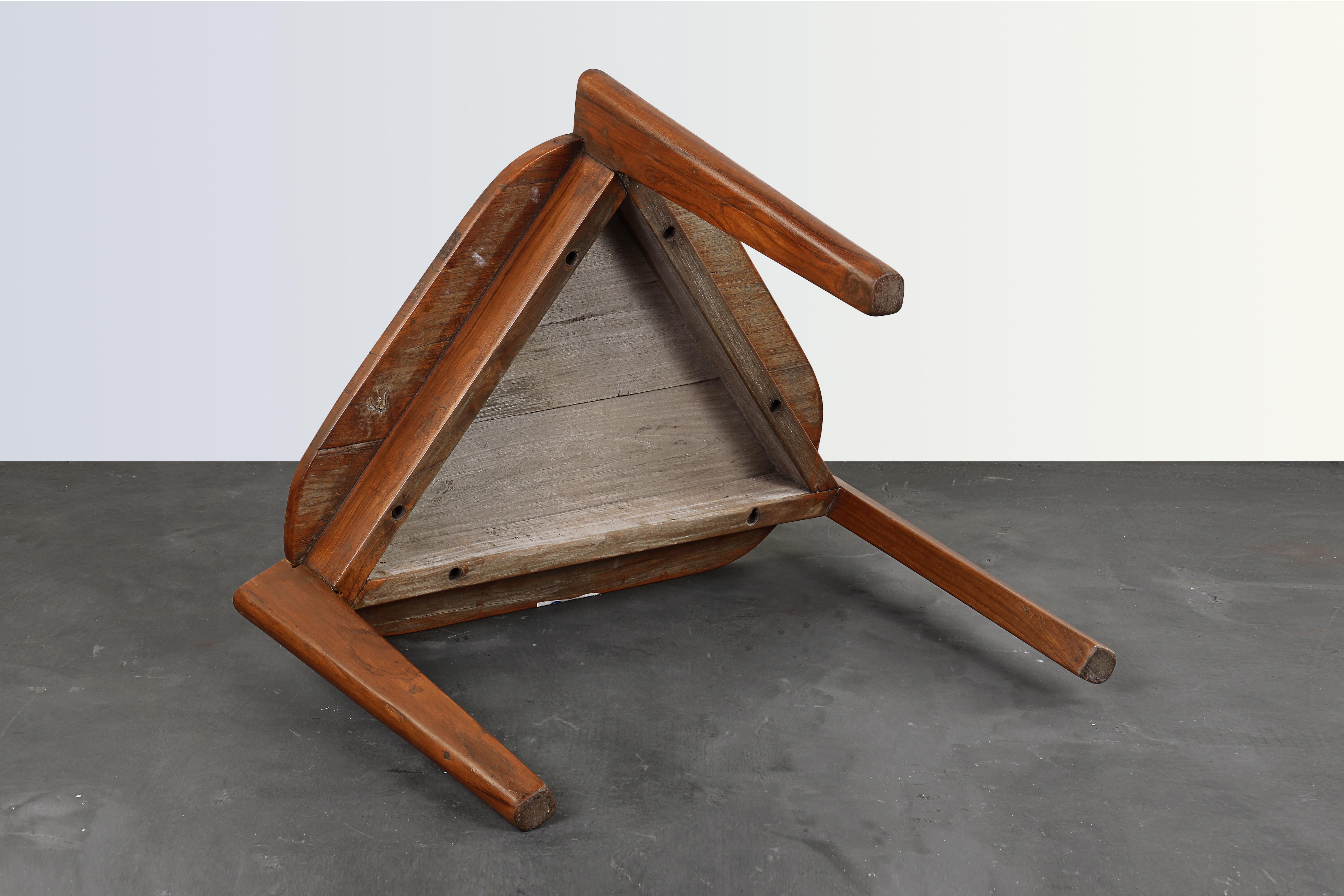 Mid-20th Century Pierre Jeanneret PJ-TB-03-C Triangular Side Table / Authentic Mid-Century Modern