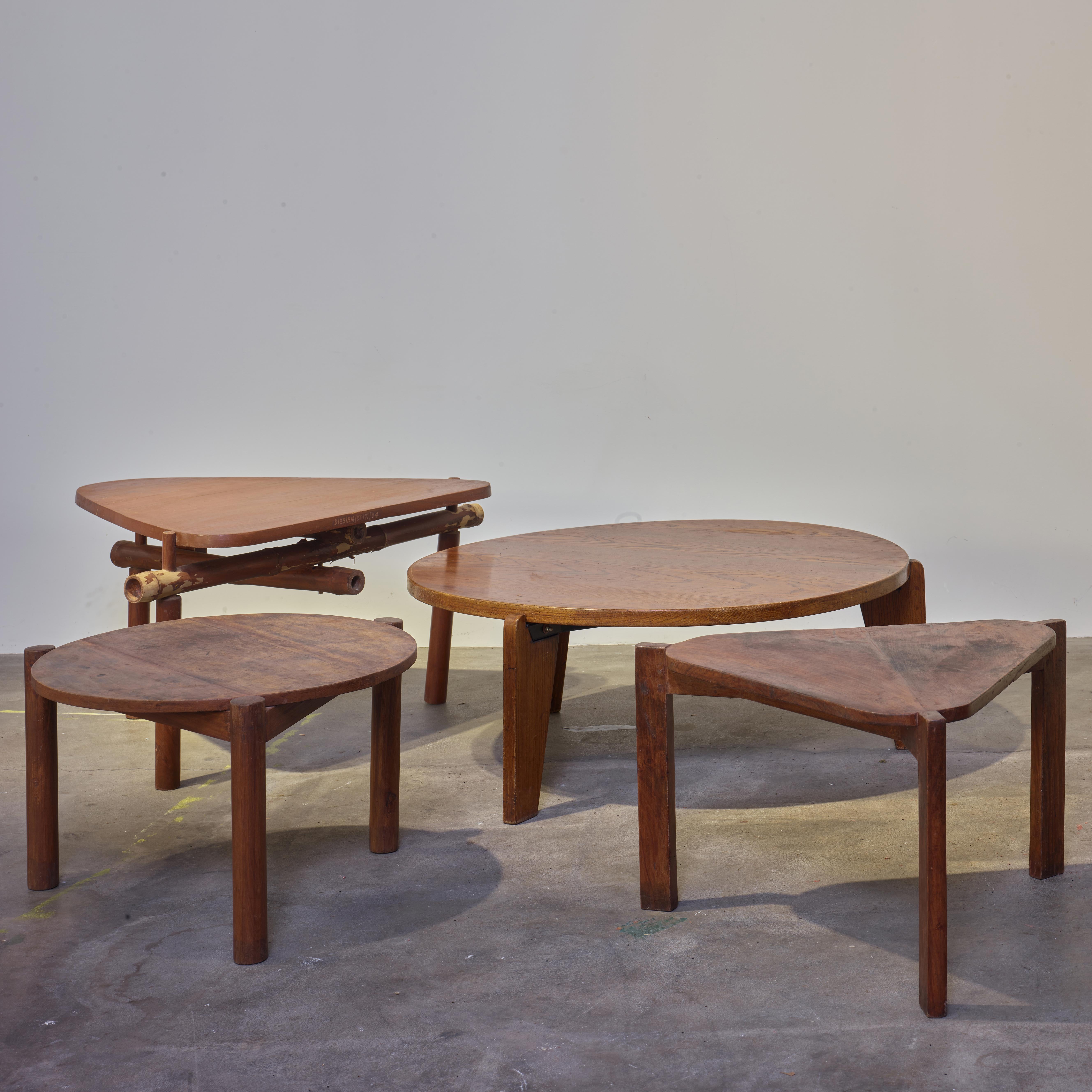 Pierre Jeanneret PJ-TB-04-A Round Low Table / Authentic Mid-Century Modern For Sale 1