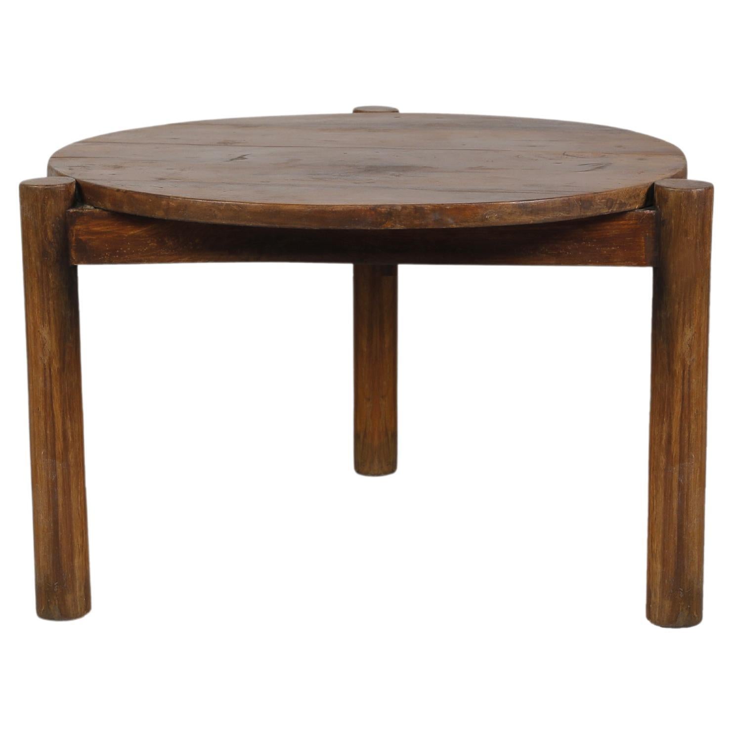 Pierre Jeanneret PJTB04A Round Low Table / Authentic MidCentury
