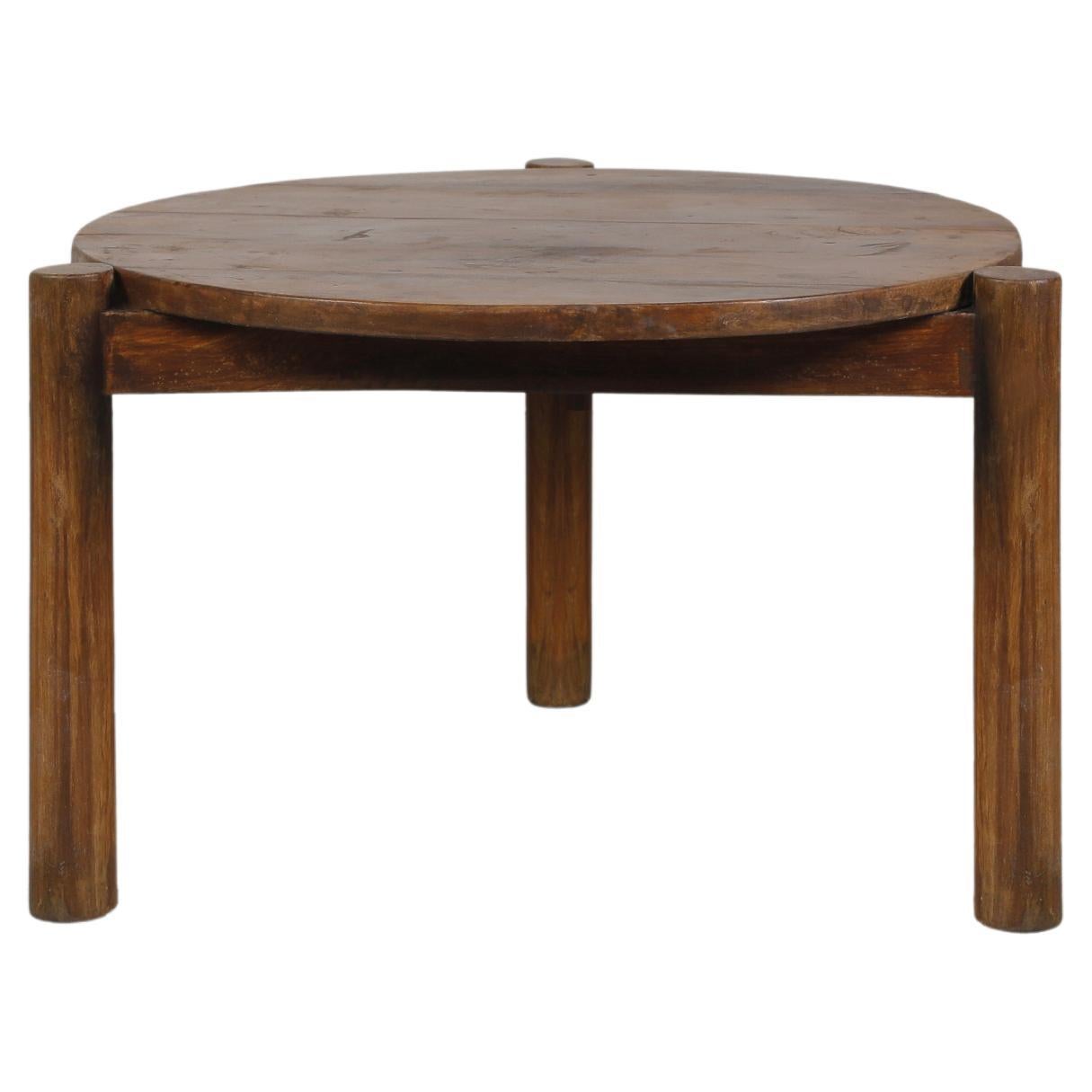 Pierre Jeanneret PJ-TB-04-A Round Low Table / Authentic Mid-Century Modern