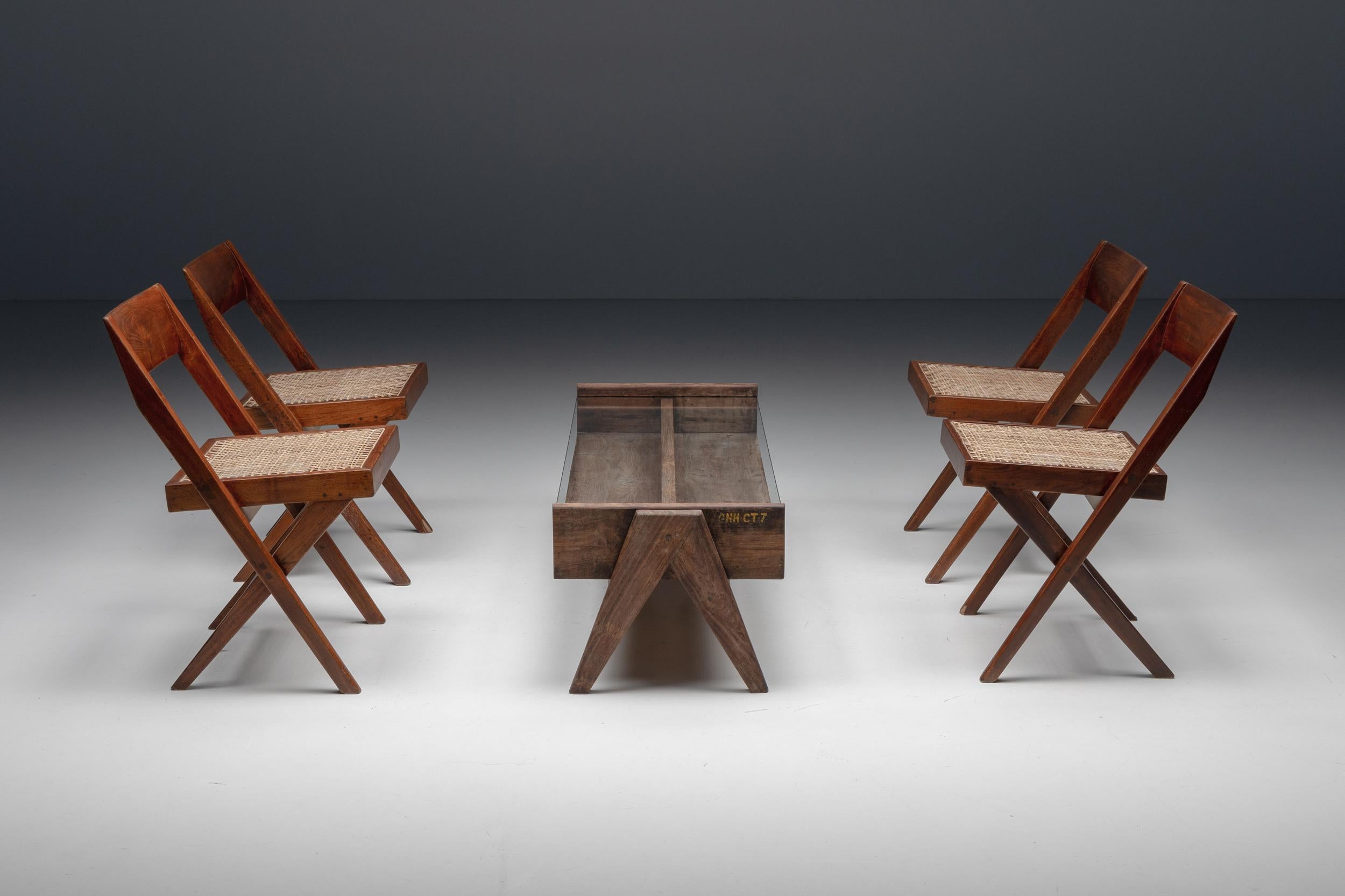 Pierre Jeanneret PJ-TB-05-A Coffee Table, Chandigarh, 1960s For Sale 4