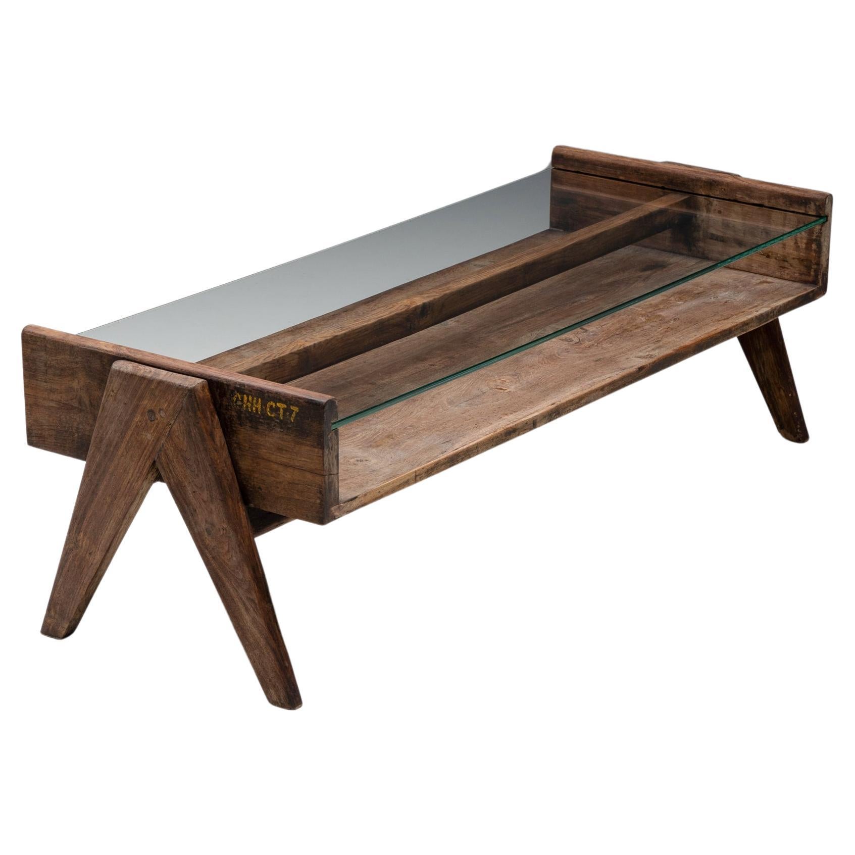 Pierre Jeanneret PJ-TB-05-A Coffee Table, Chandigarh, 1960s For Sale