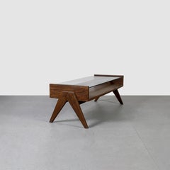 Pierre Jeanneret PJ-TB-05-A Glass Table / Authentic Mid-Century Modern