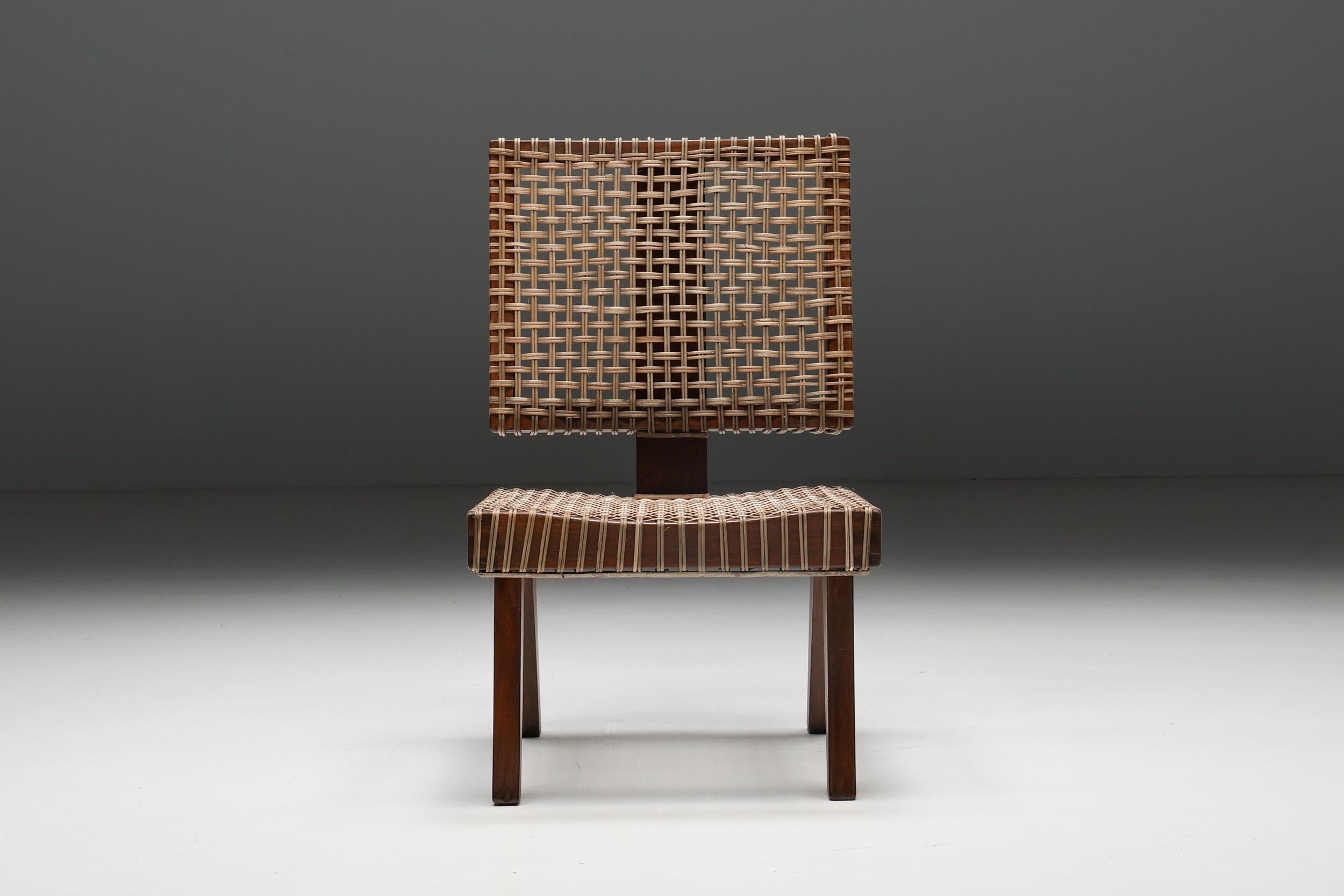 Pierre Jeanneret, Rare Armless Easy Chair, Chandigarh, 1955 In Excellent Condition For Sale In Antwerp, BE