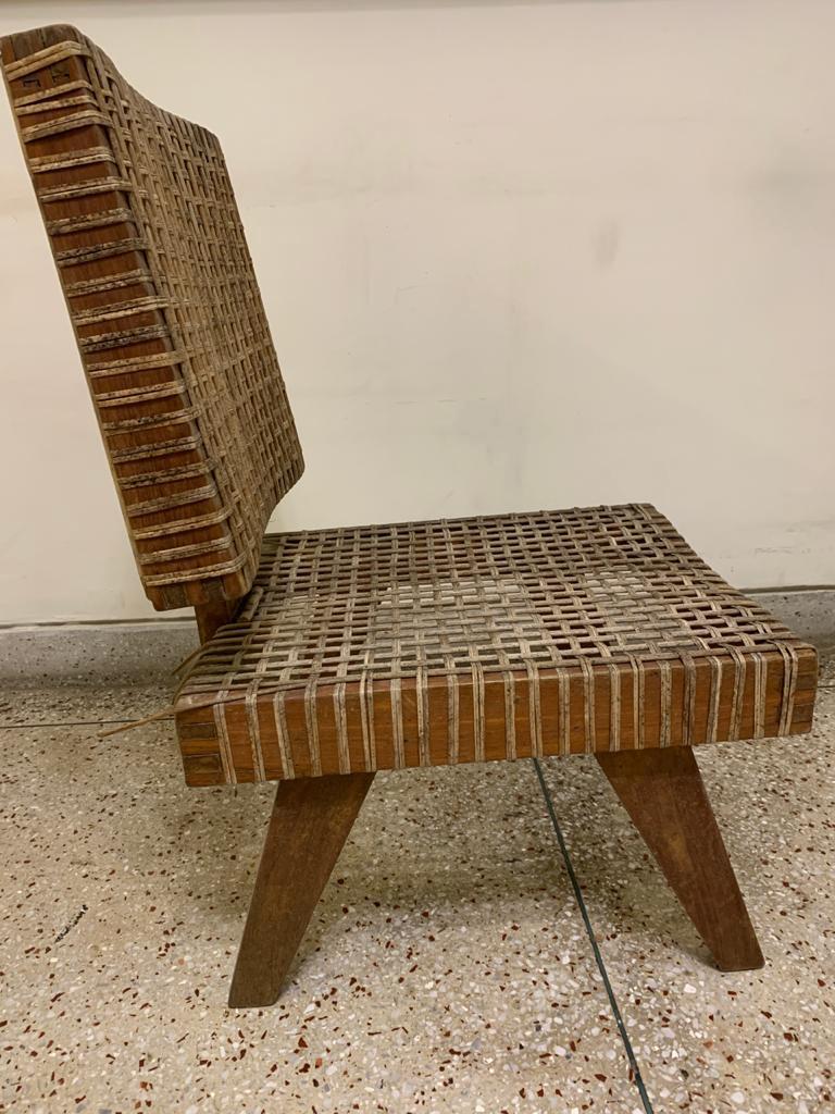 Cane Pierre Jeanneret Rare Lounge Chairs Chandigarh Circa 1955-56 For Sale