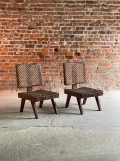 Pierre Jeanneret Rare Lounge Chairs Chandigarh Circa 1955-56