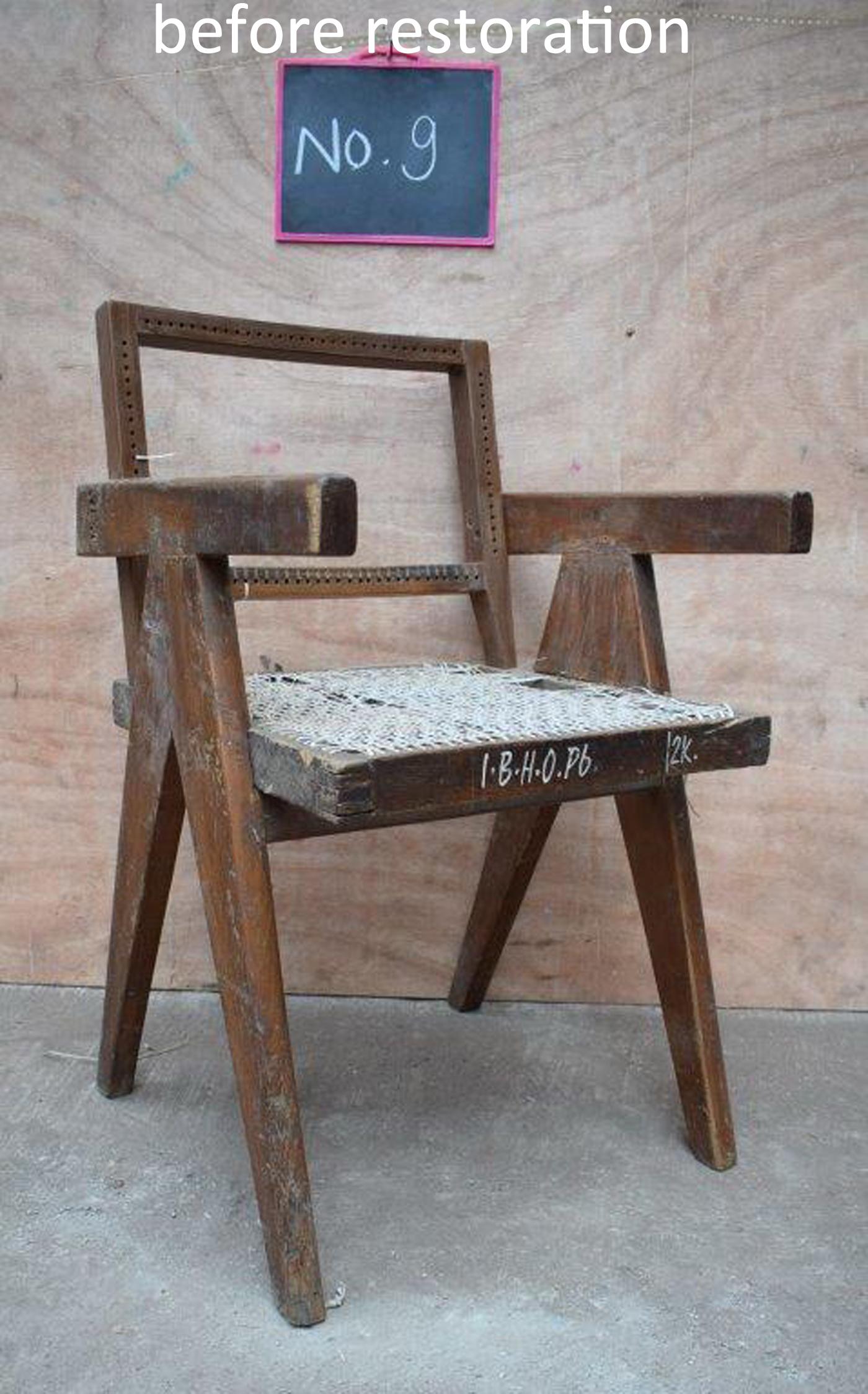 Pierre Jeanneret, Rare Set of 12 Chairs For Sale 9