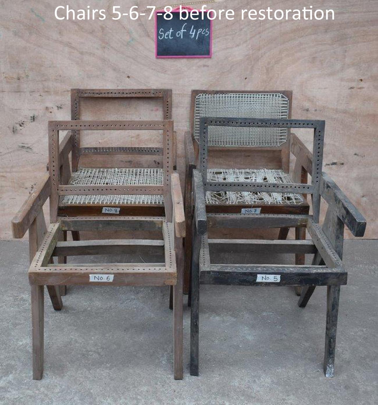 Pierre Jeanneret, Rare Set of 12 Chairs For Sale 12