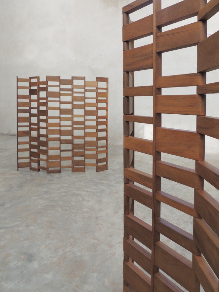Contemporary Teak Room Divider For Sale at 1stDibs