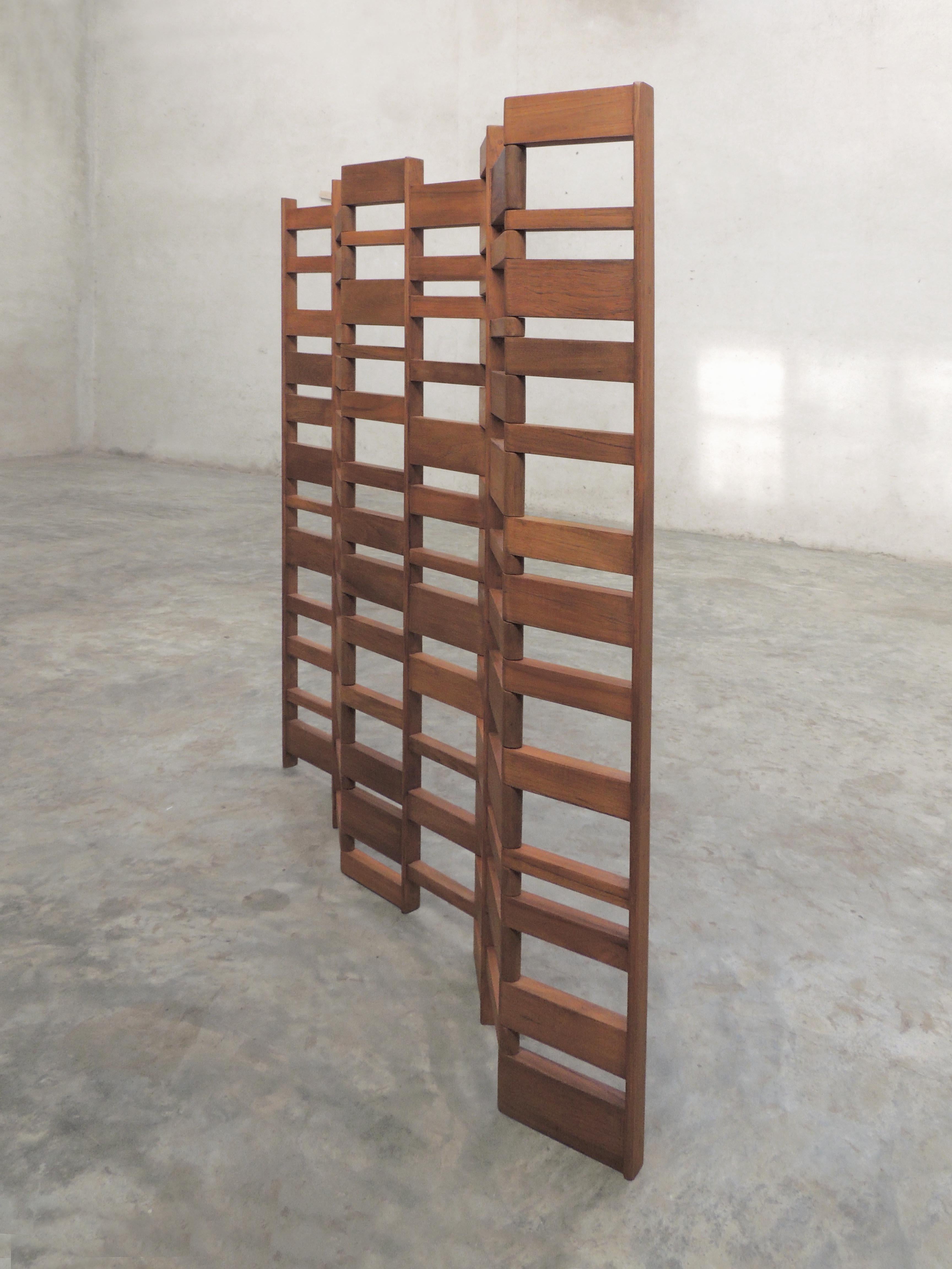 Contemporary Teak Room Divider In New Condition In Geneve, CH