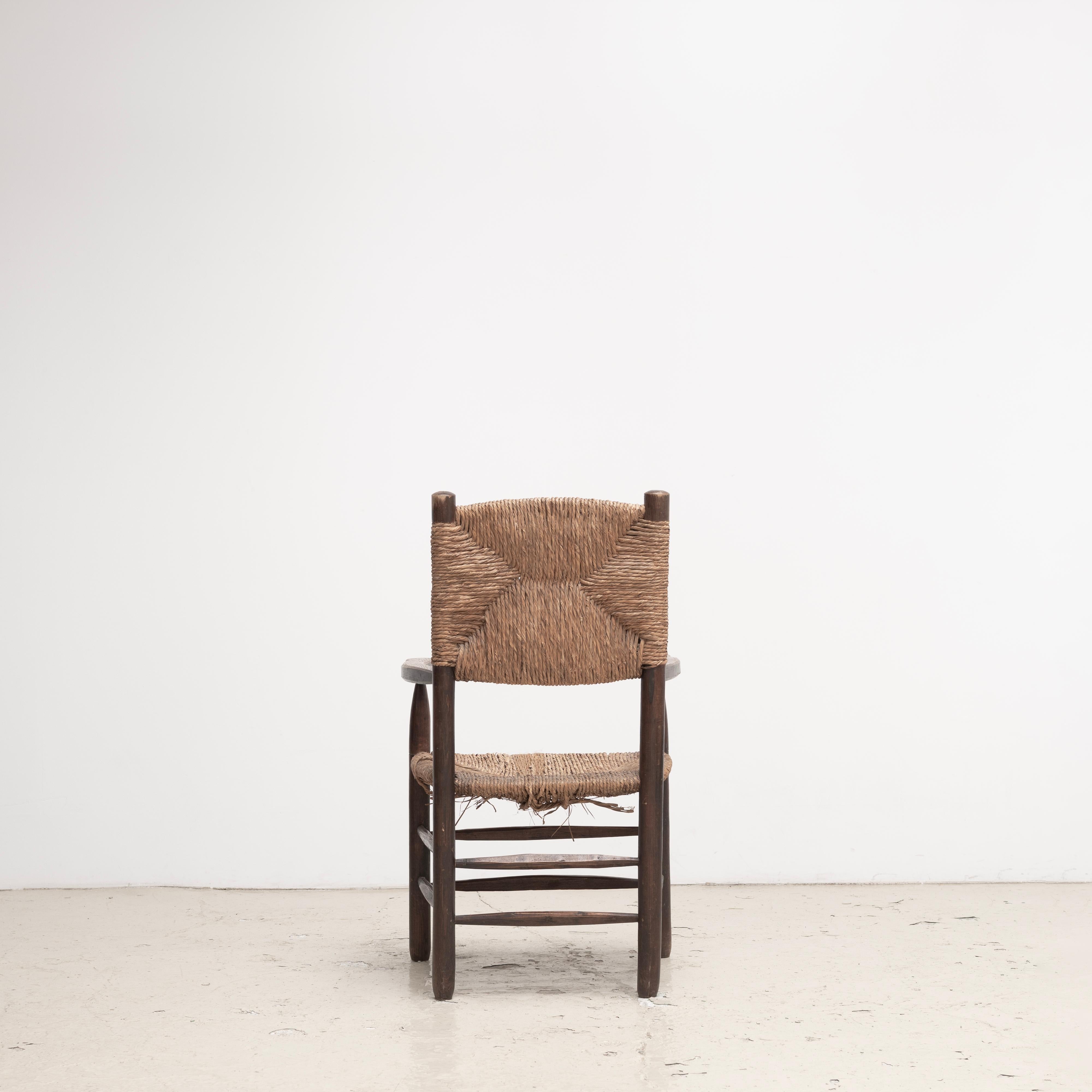 PIERRE JEANNERET  -Rush Arm Chair 1950s, attributed For Sale 1
