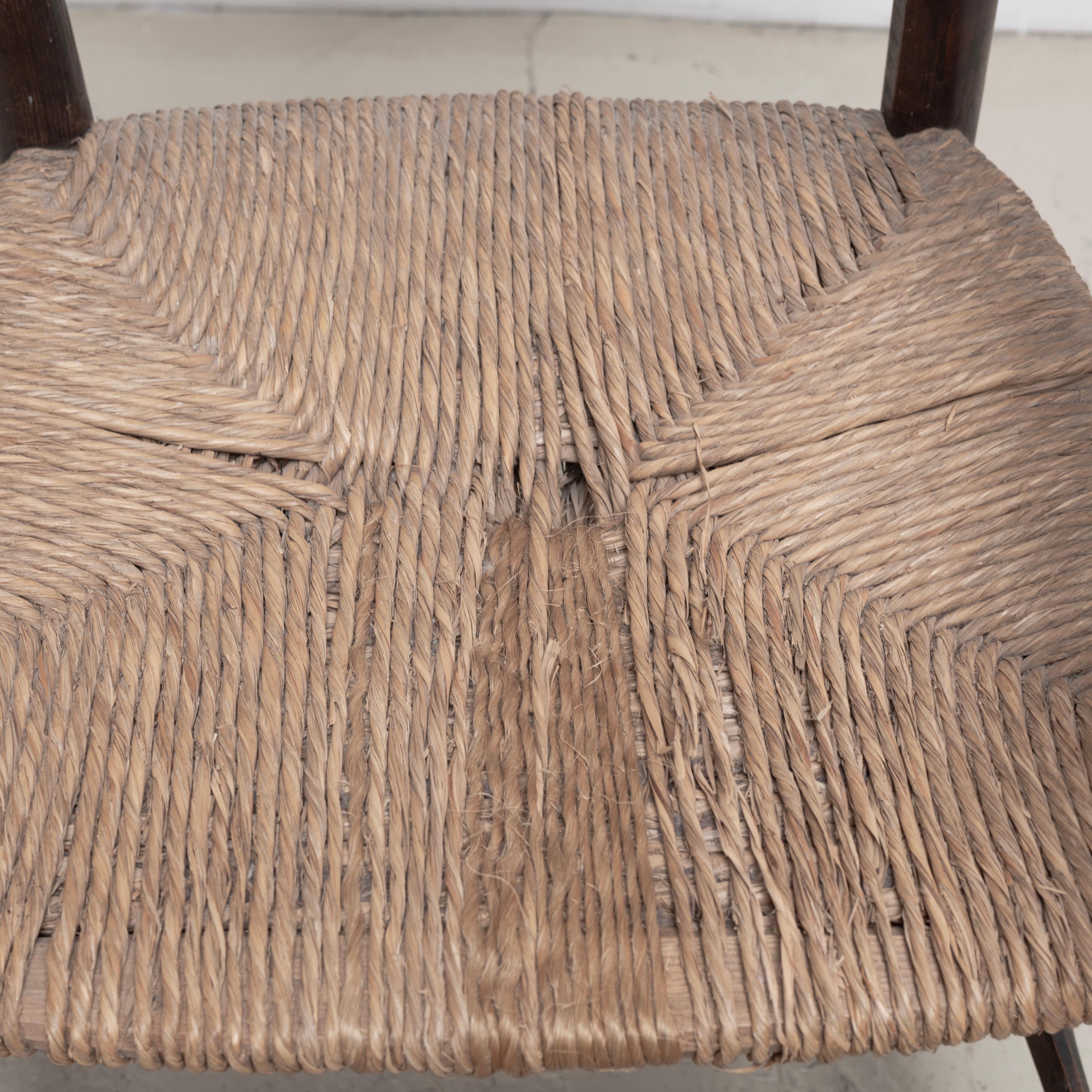 PIERRE JEANNERET  -Rush Arm Chair 1950s, attributed For Sale 5