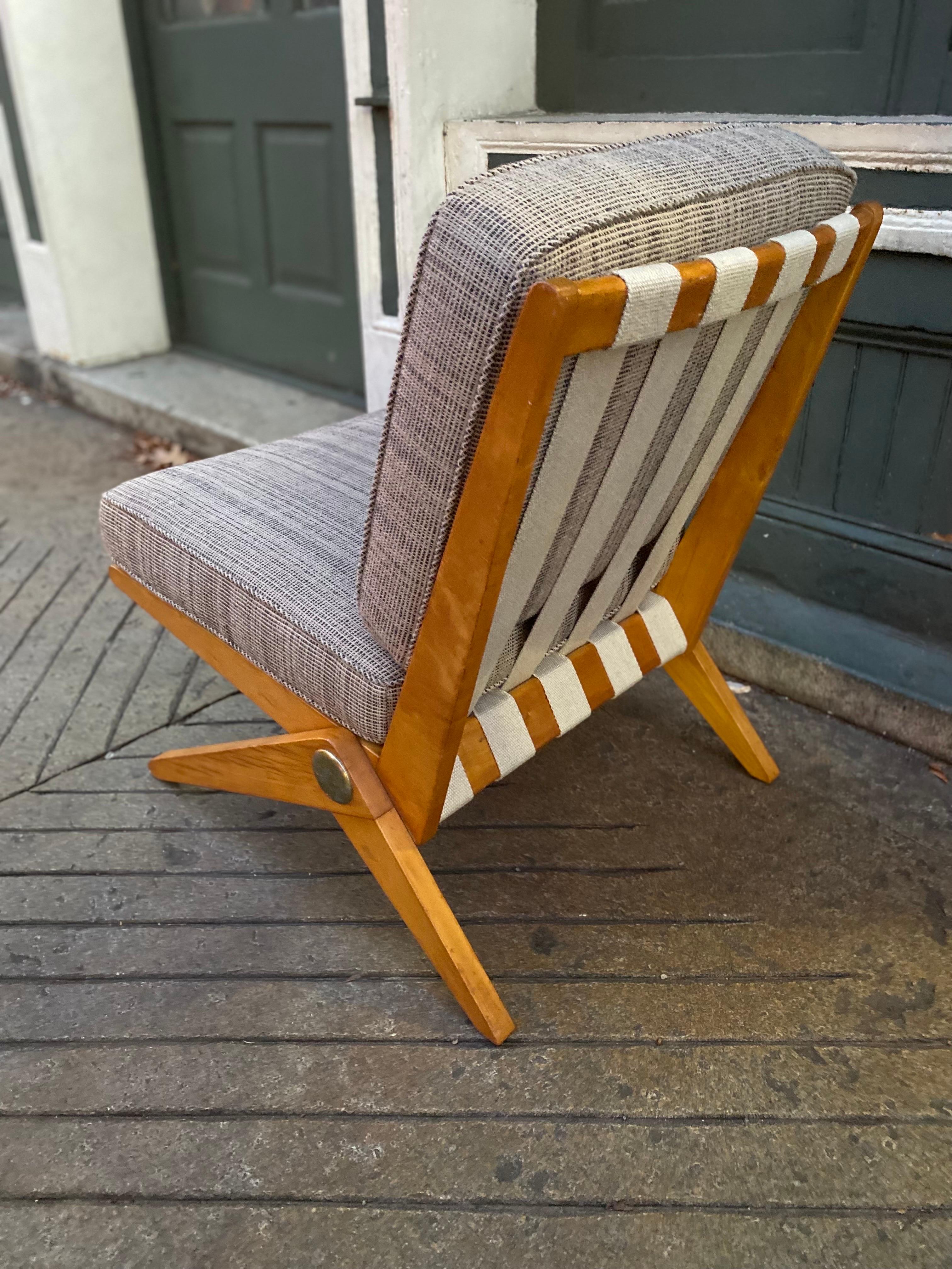 Mid-Century Modern Pierre Jeanneret Scissor Chair for Knoll
