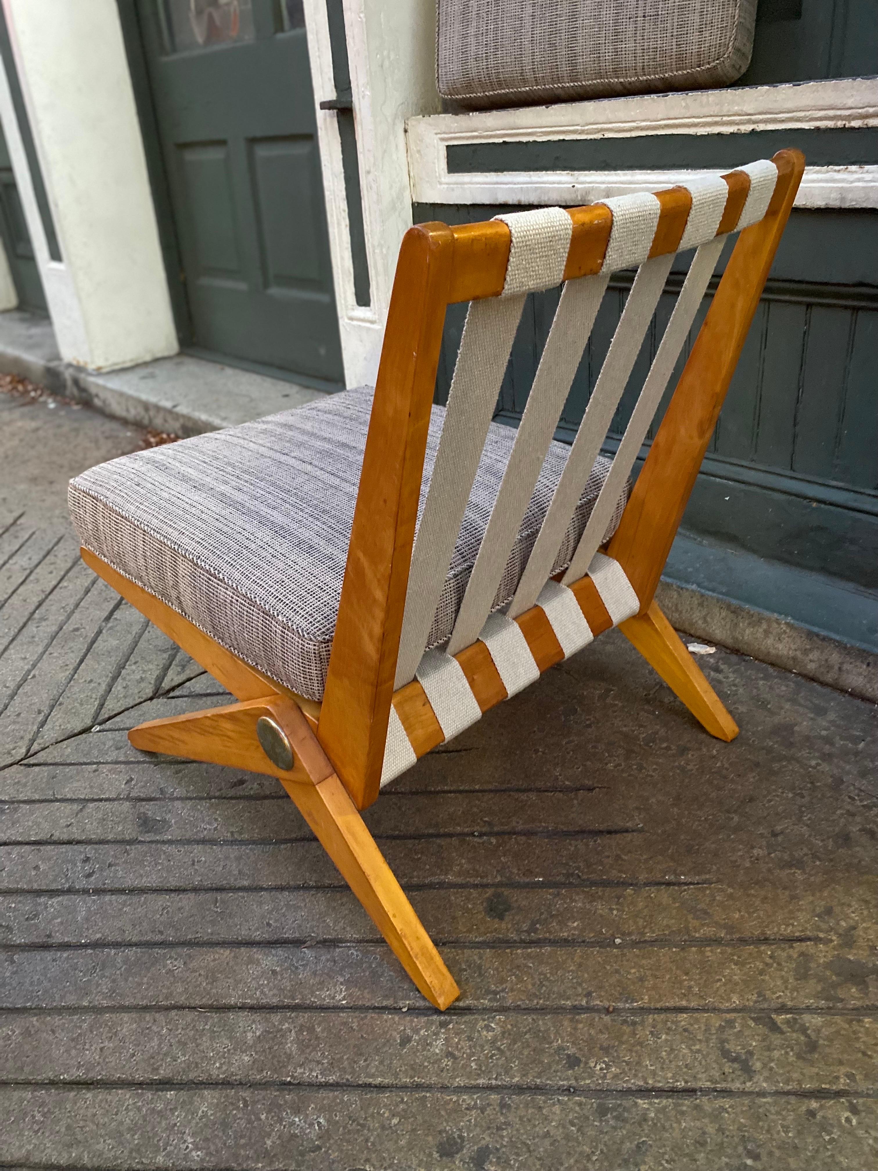 Pierre Jeanneret Scissor Chair for Knoll In Good Condition In Philadelphia, PA