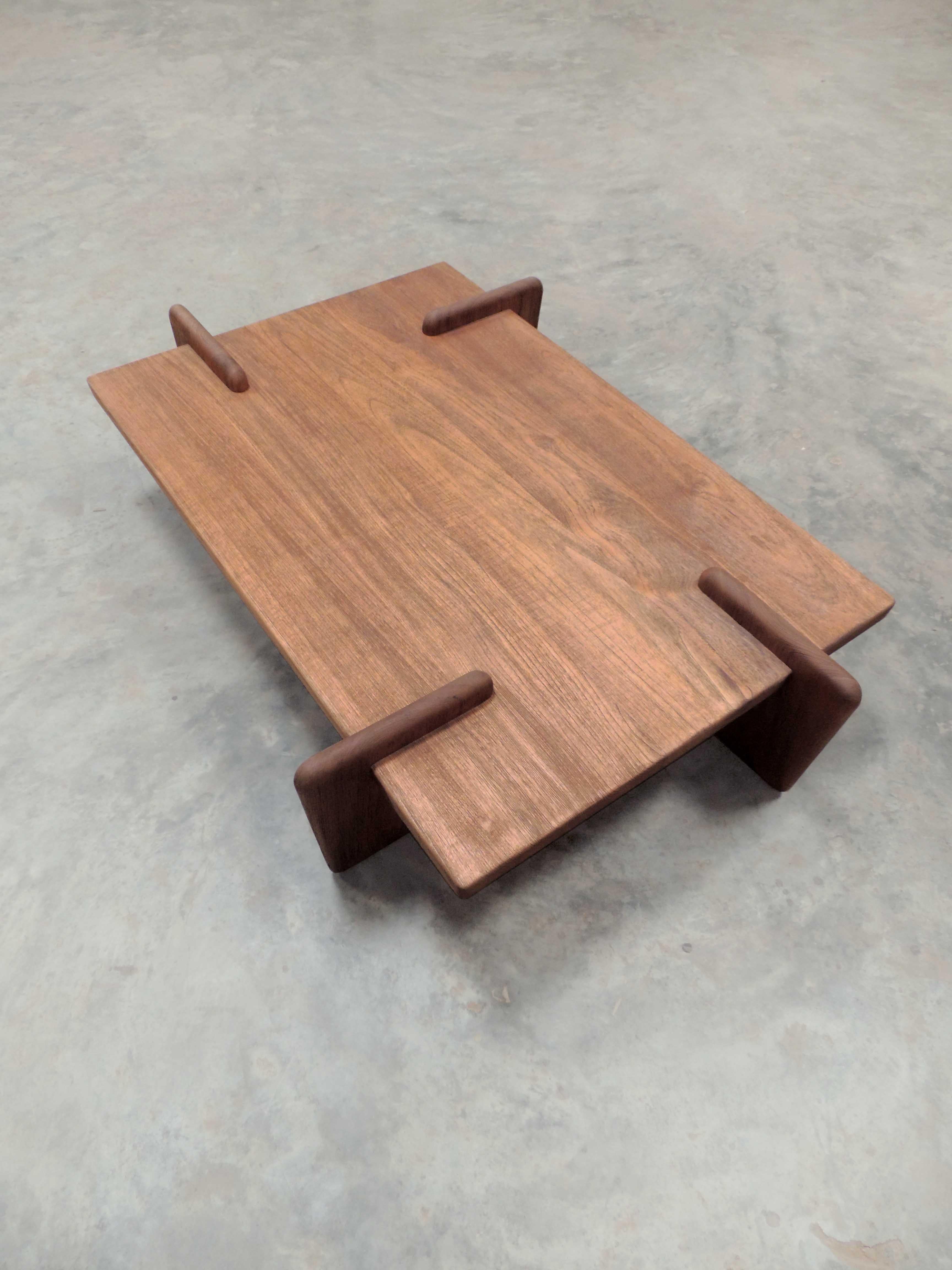 Organic Modern Pierre Jeanneret, Sculptural Coffee Table, Contemporary Reedition
