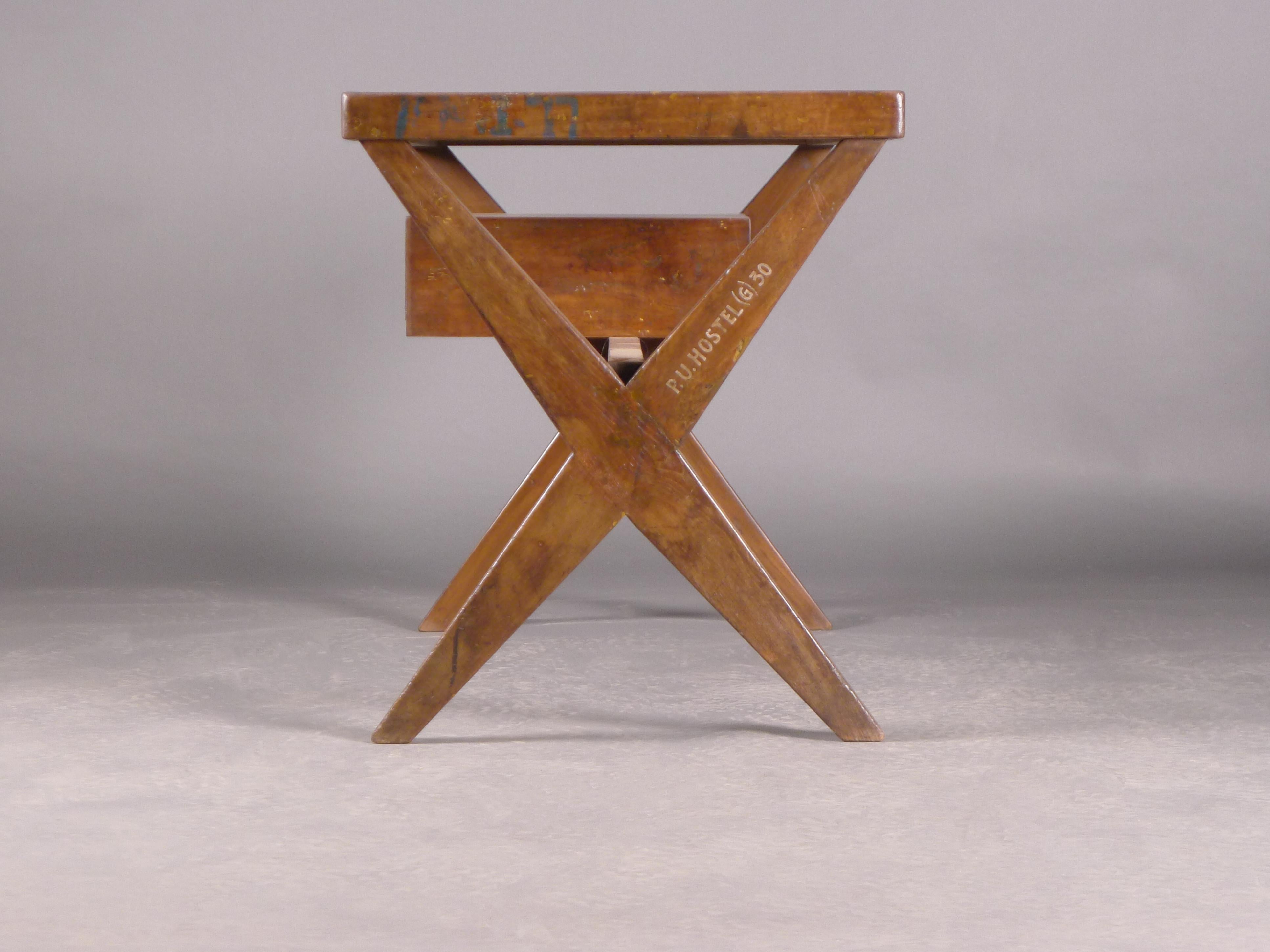 Pierre Jeanneret, Secretariat or Steno's Desk, PJ-TA-12-A, authentic, circa 1960 1