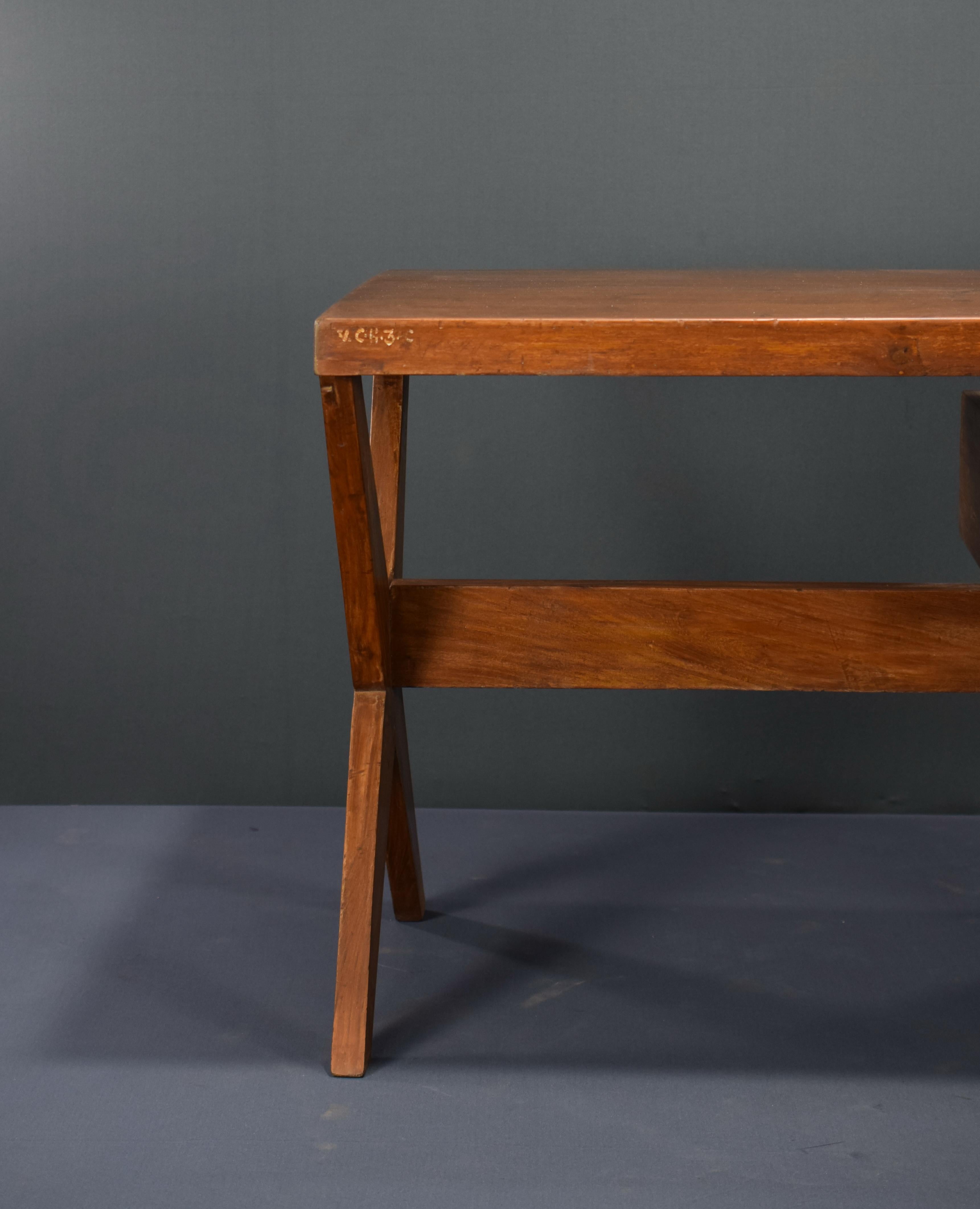 Pierre Jeanneret Secretary Desk Authentic Mid-Century Modern Chandigarh ca. 1960 4