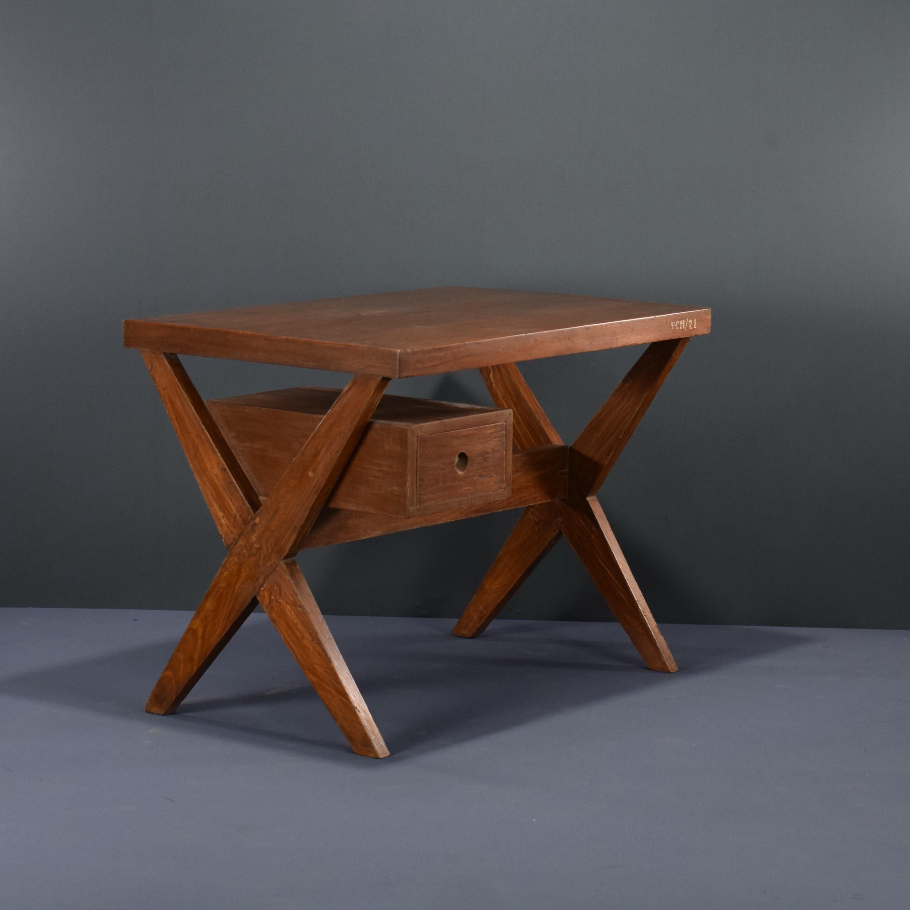 Pierre Jeanneret Secretary Desk Authentic Mid-Century Modern Chandigarh ca. 1960 1