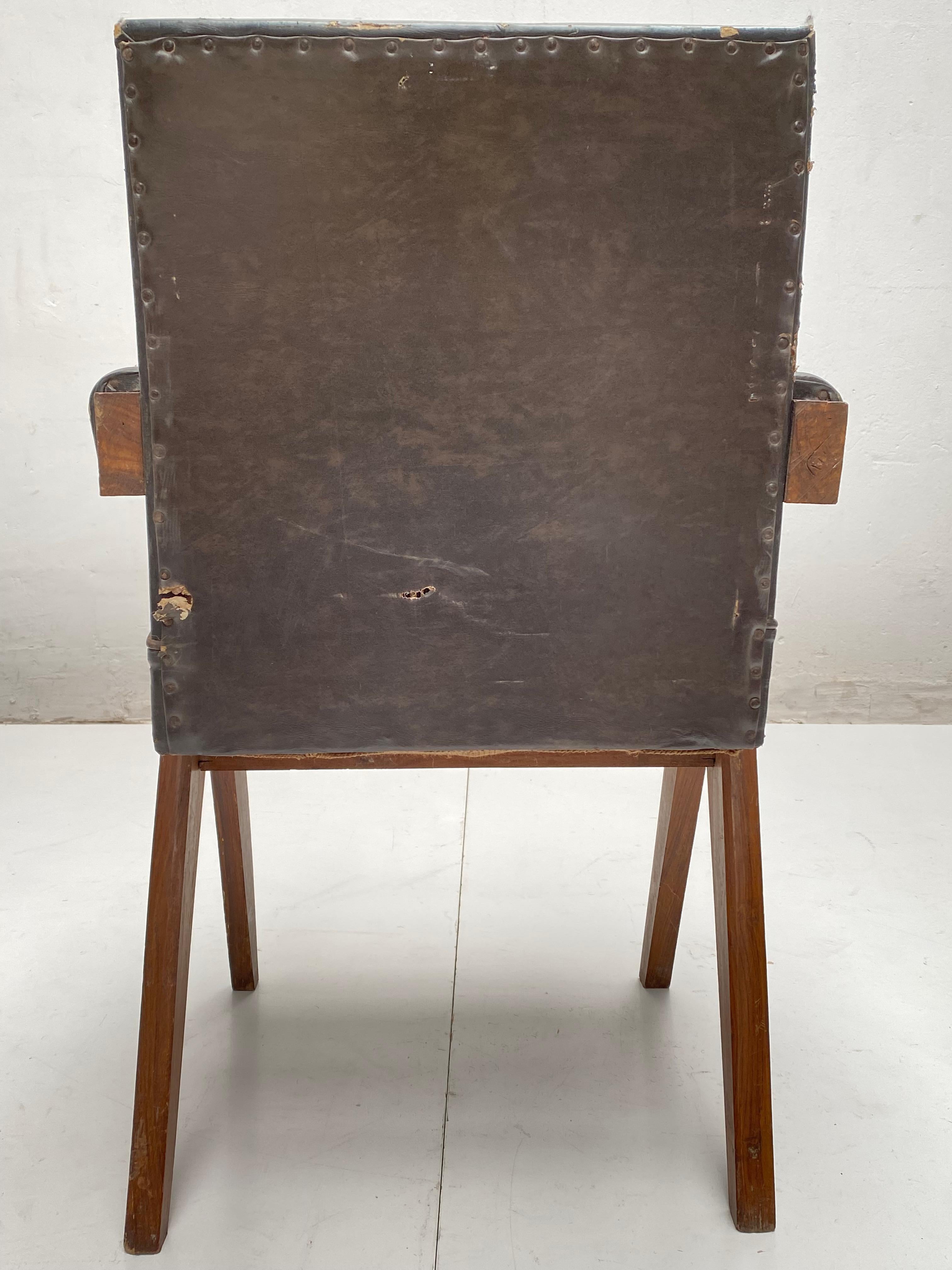 Indian Pierre Jeanneret 'Senat' Chair Designed for Chandigarh's High Court, 1959-60 For Sale