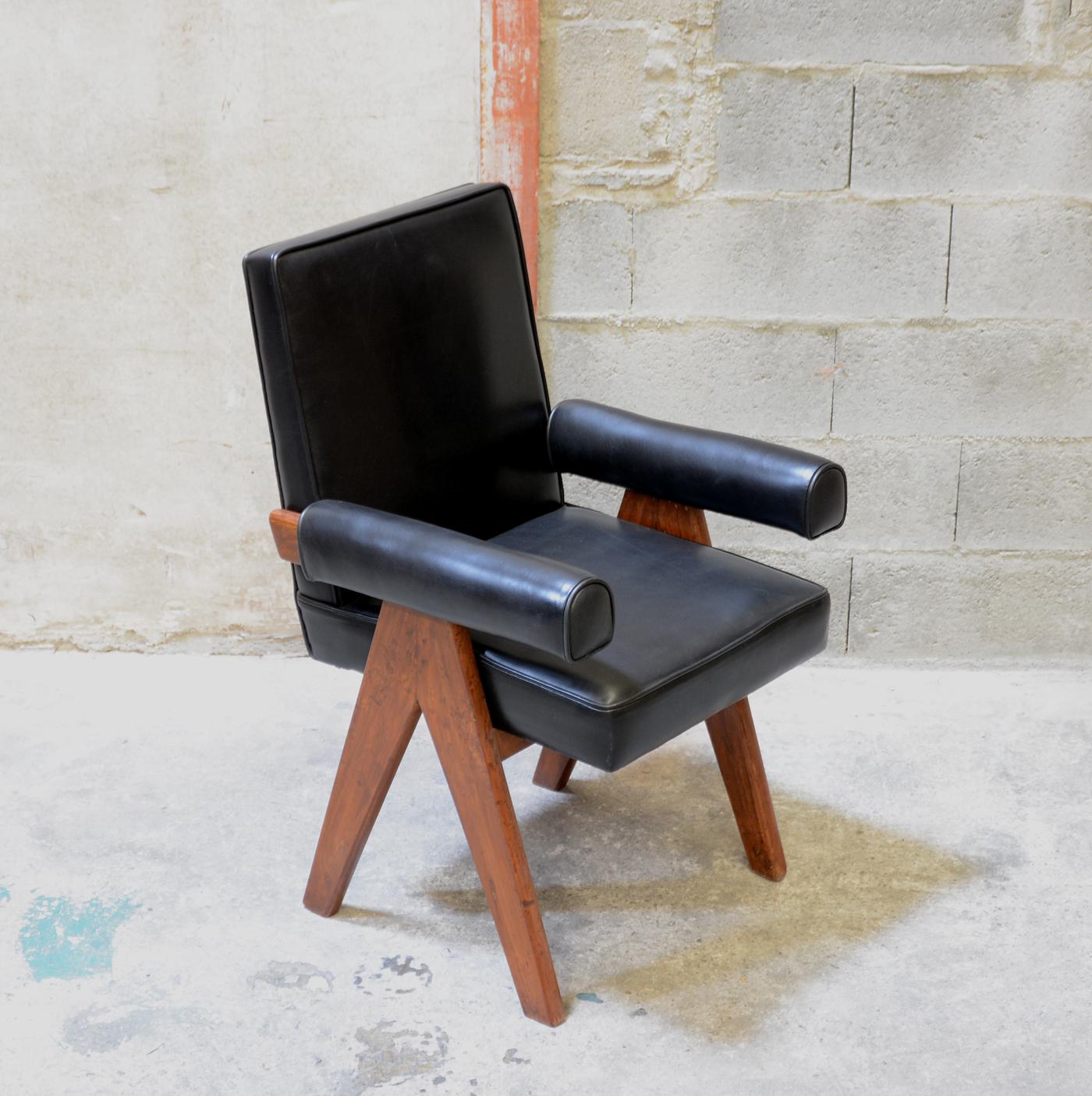 Mid-20th Century Pierre Jeanneret Senate Committee Armchair For Sale