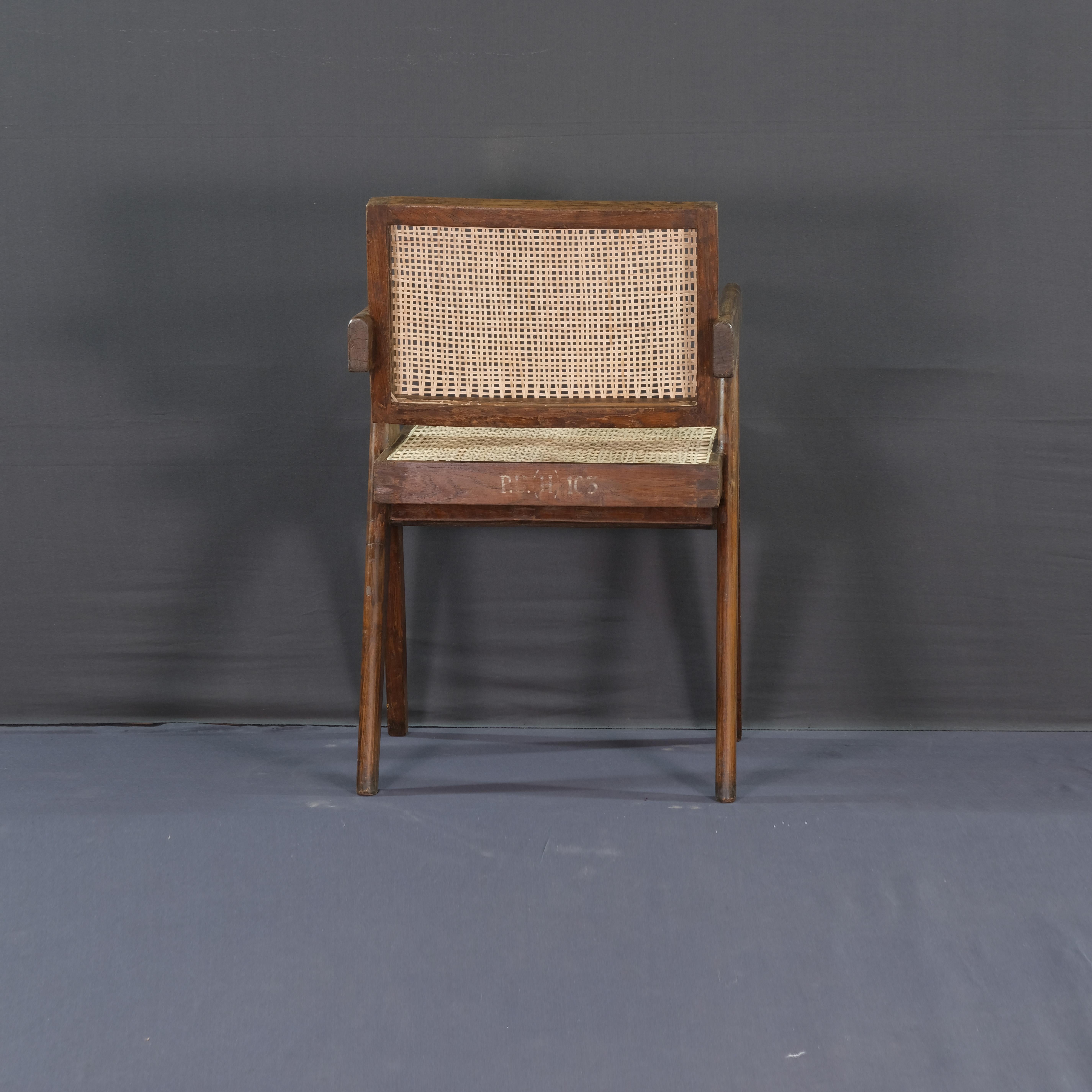 Pierre Jeanneret Set of 10 Chairs PJ-SI-28-A / Authentic Mid-Century Modern For Sale 5