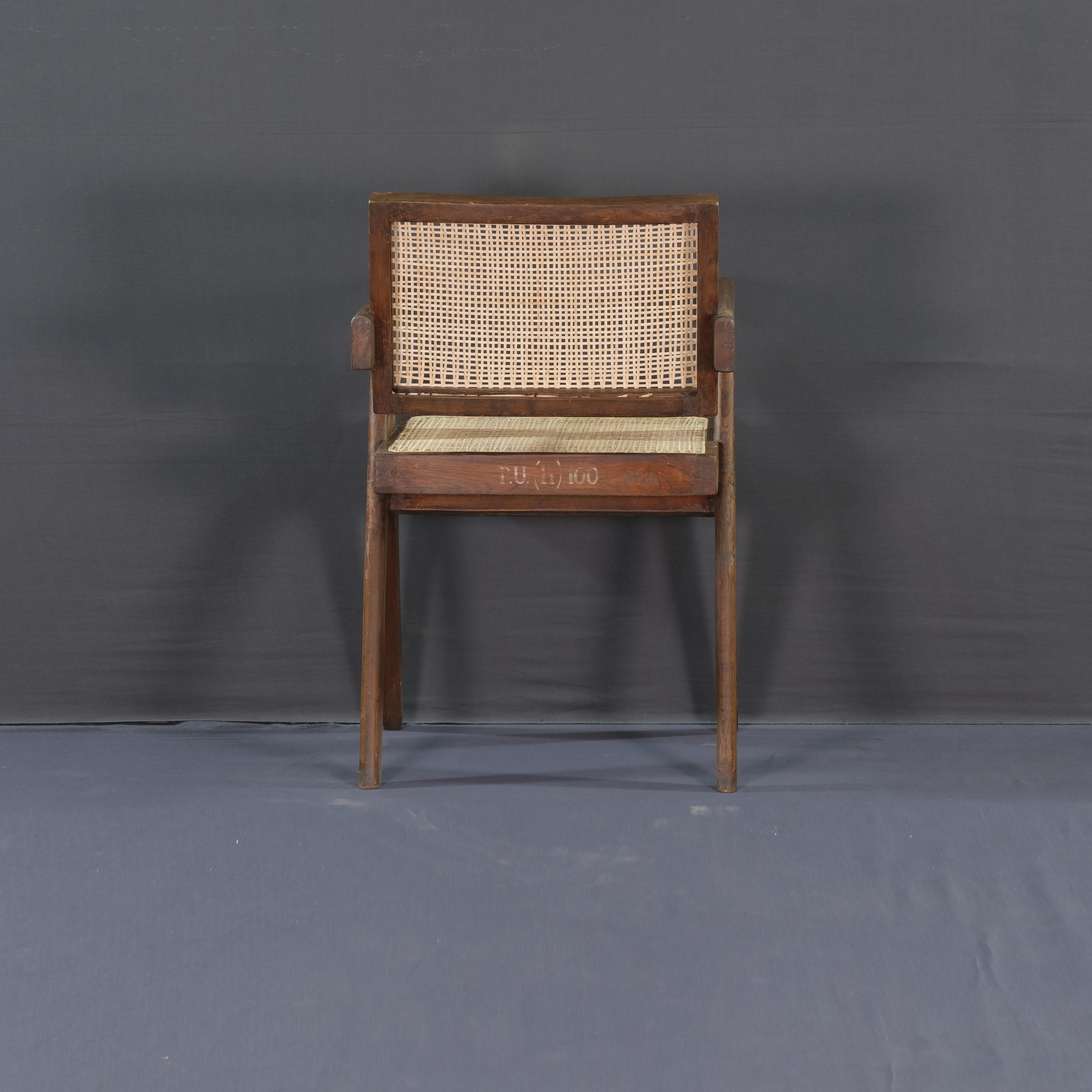 Pierre Jeanneret Set of 10 Chairs PJ-SI-28-A / Authentic Mid-Century Modern For Sale 7