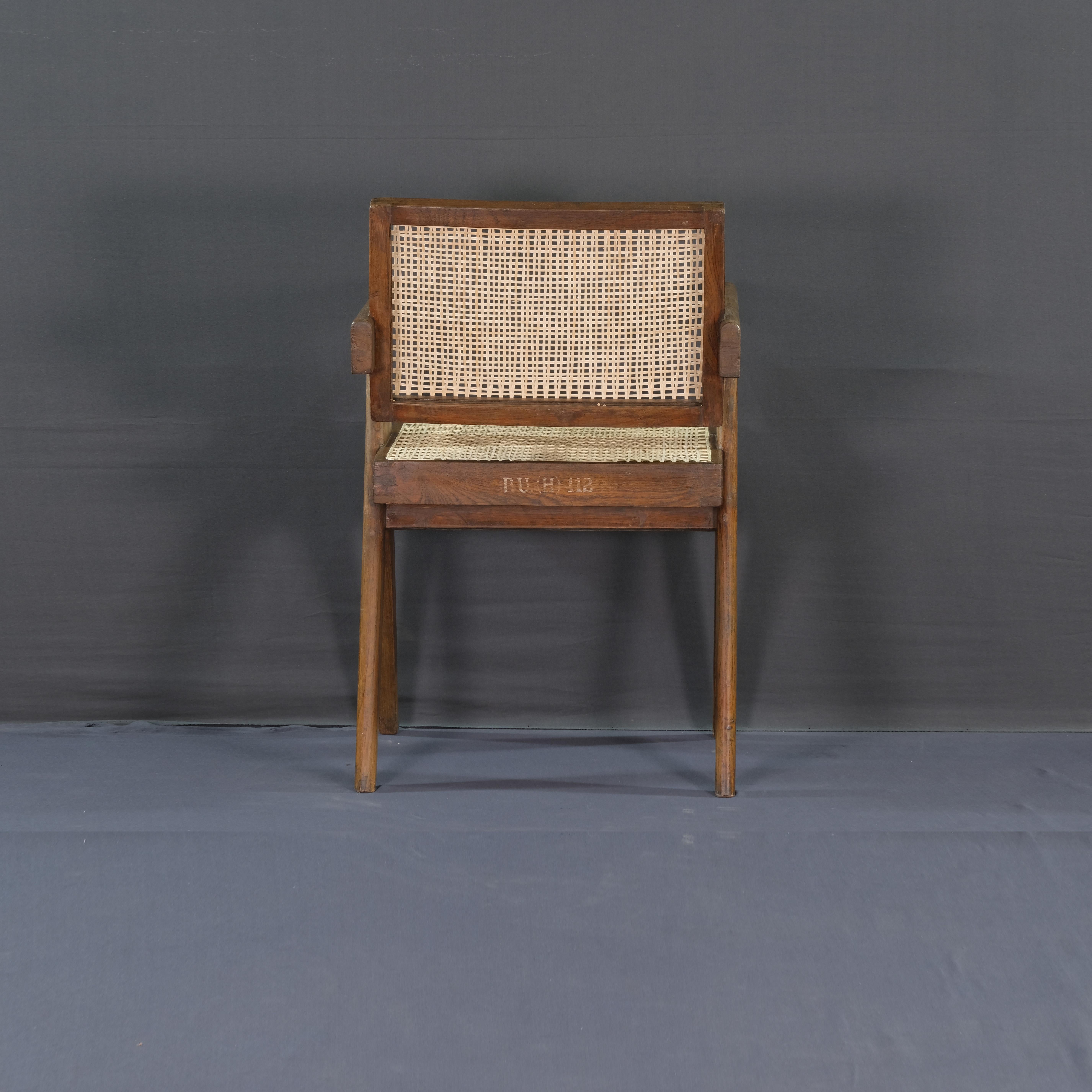 Pierre Jeanneret Set of 10 Chairs PJ-SI-28-A / Authentic Mid-Century Modern For Sale 9