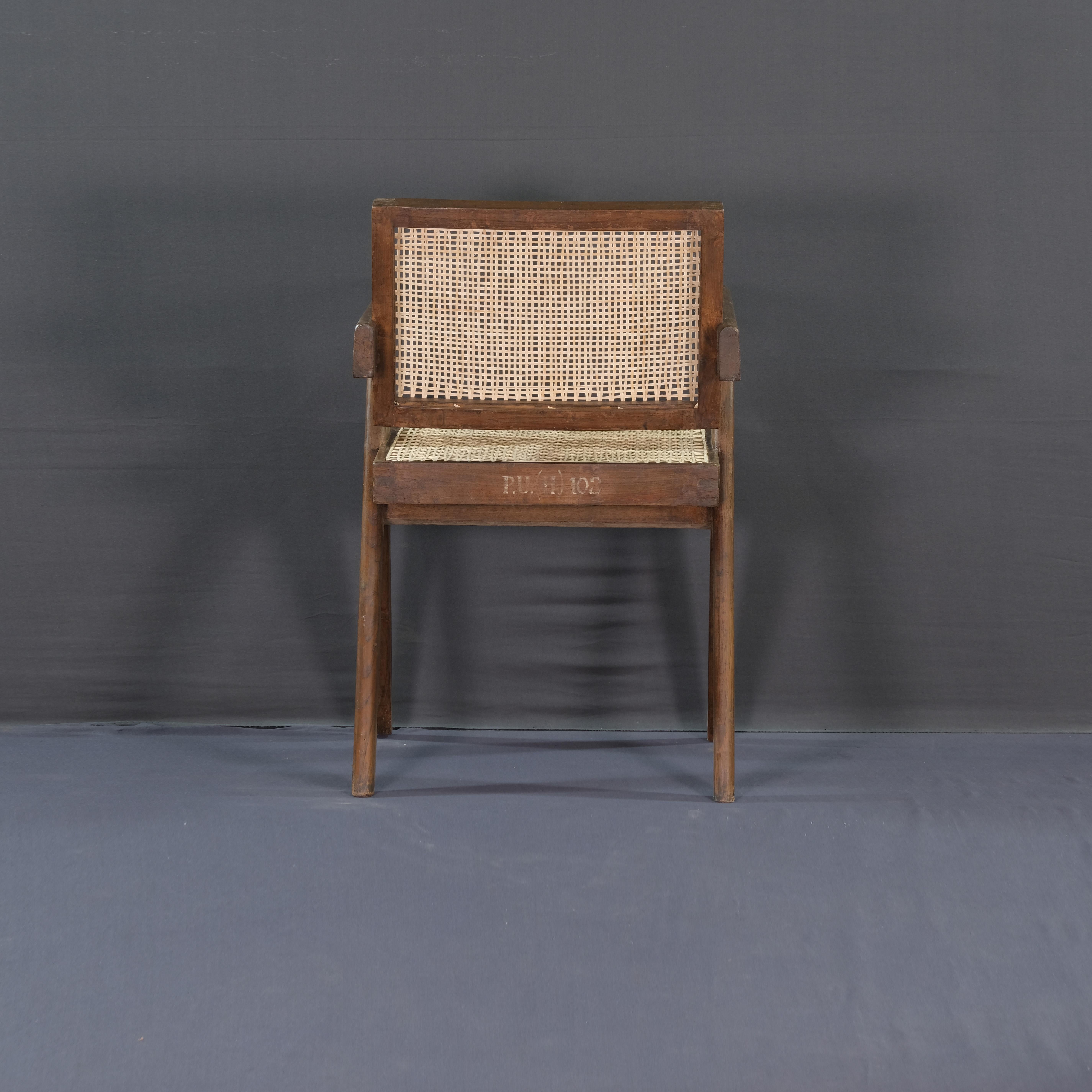Pierre Jeanneret Set of 10 Chairs PJ-SI-28-A / Authentic Mid-Century Modern For Sale 11