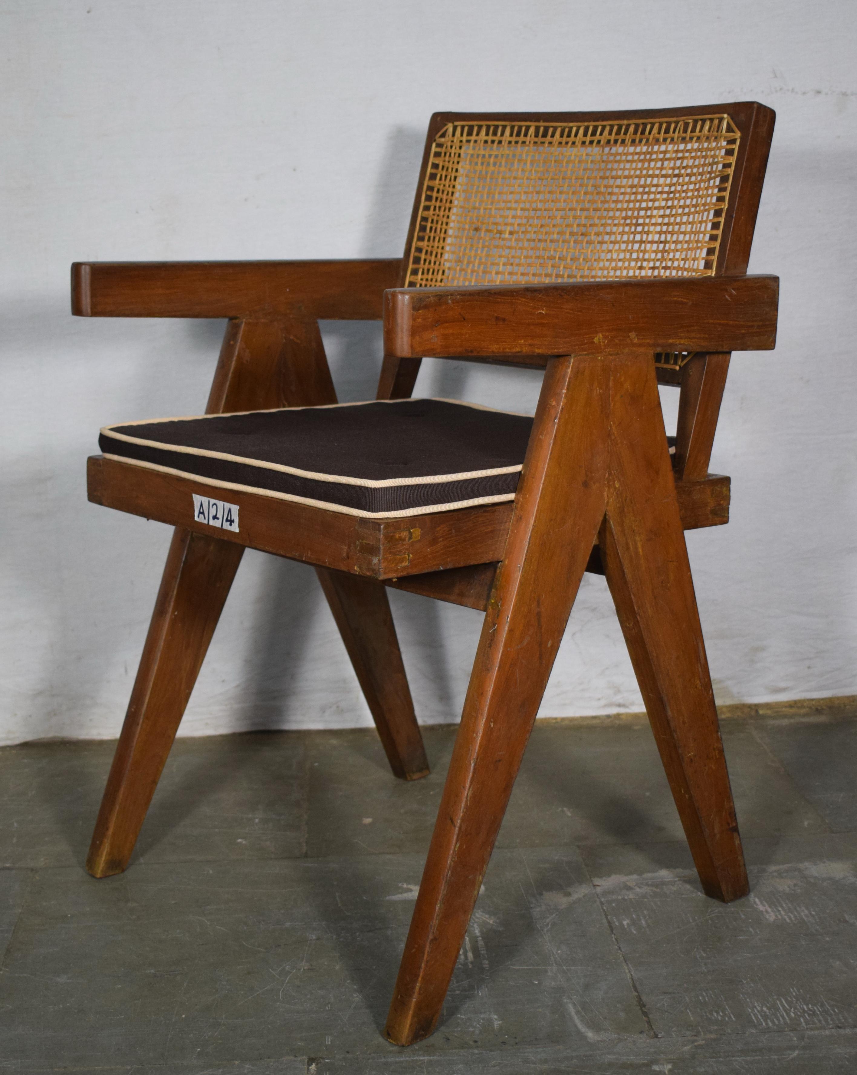 Cane Pierre Jeanneret Set of 4 Chairs / Authentic Mid-Century Modern PJ-SI-28-B