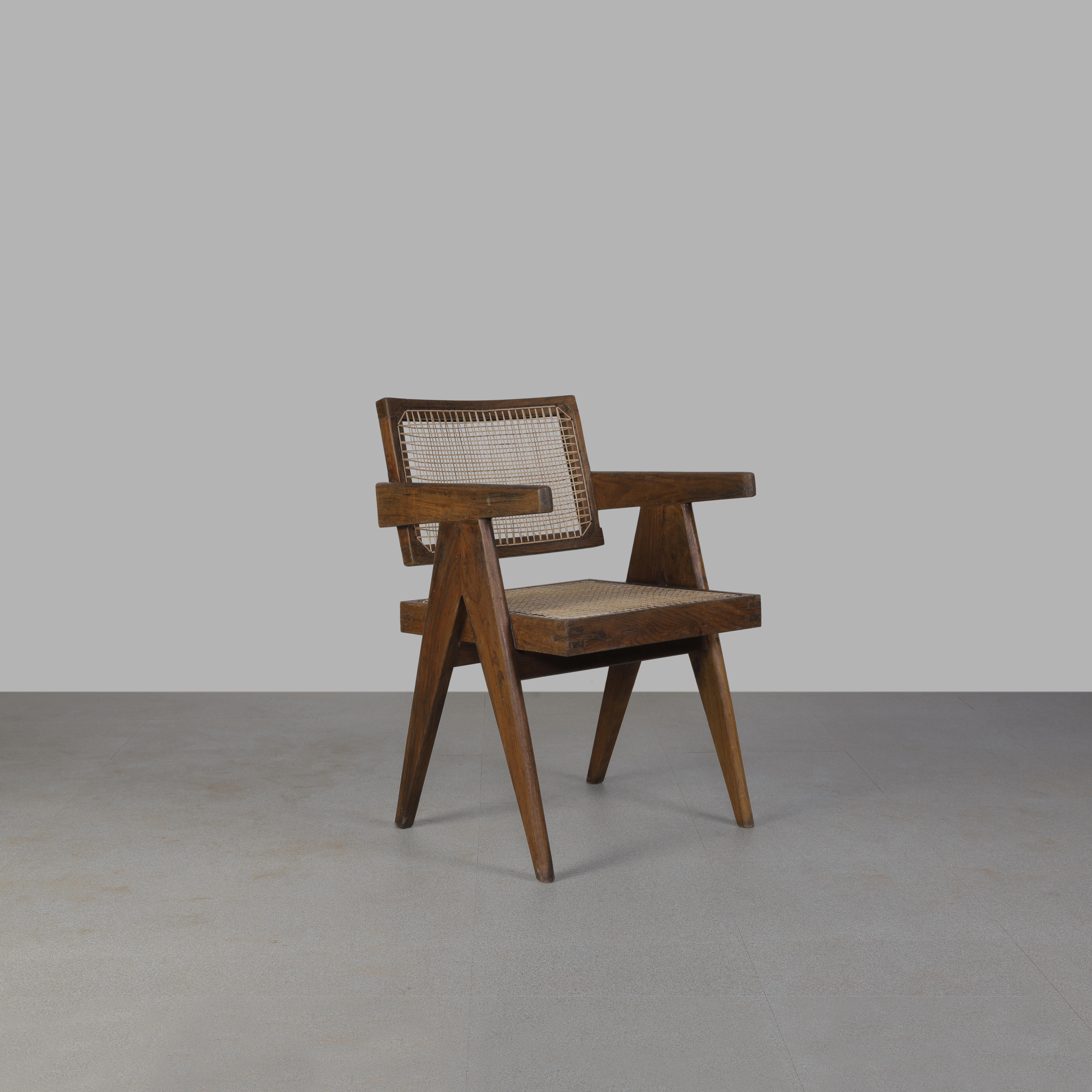 Pierre Jeanneret Set of 4 Chairs PJ-SI-28-A / Authentic Mid-Century Modern 4