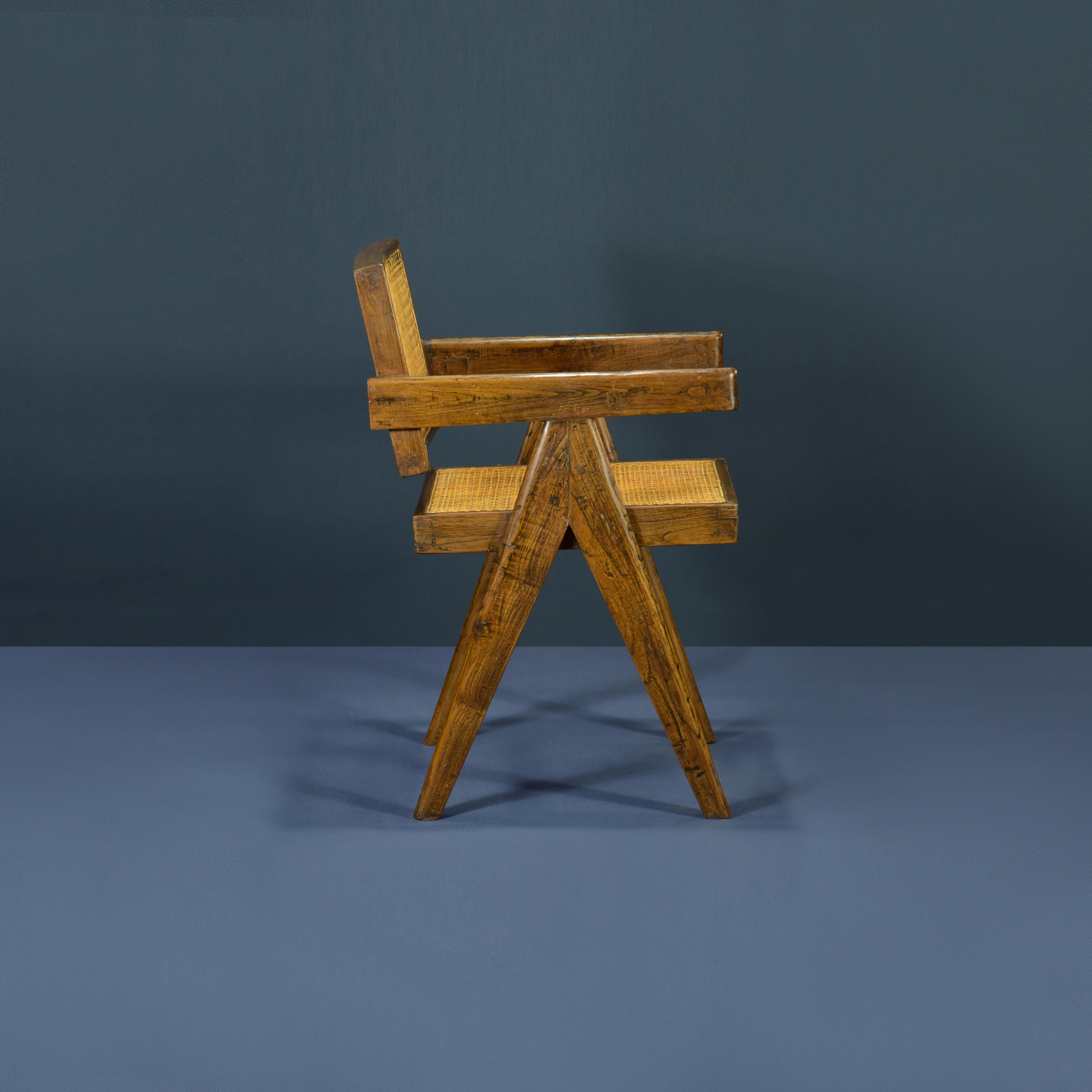 Pierre Jeanneret: 4er-Set Stühle, PJ-SI-28-A, authentisch, Mid-Century Modern im Angebot 6
