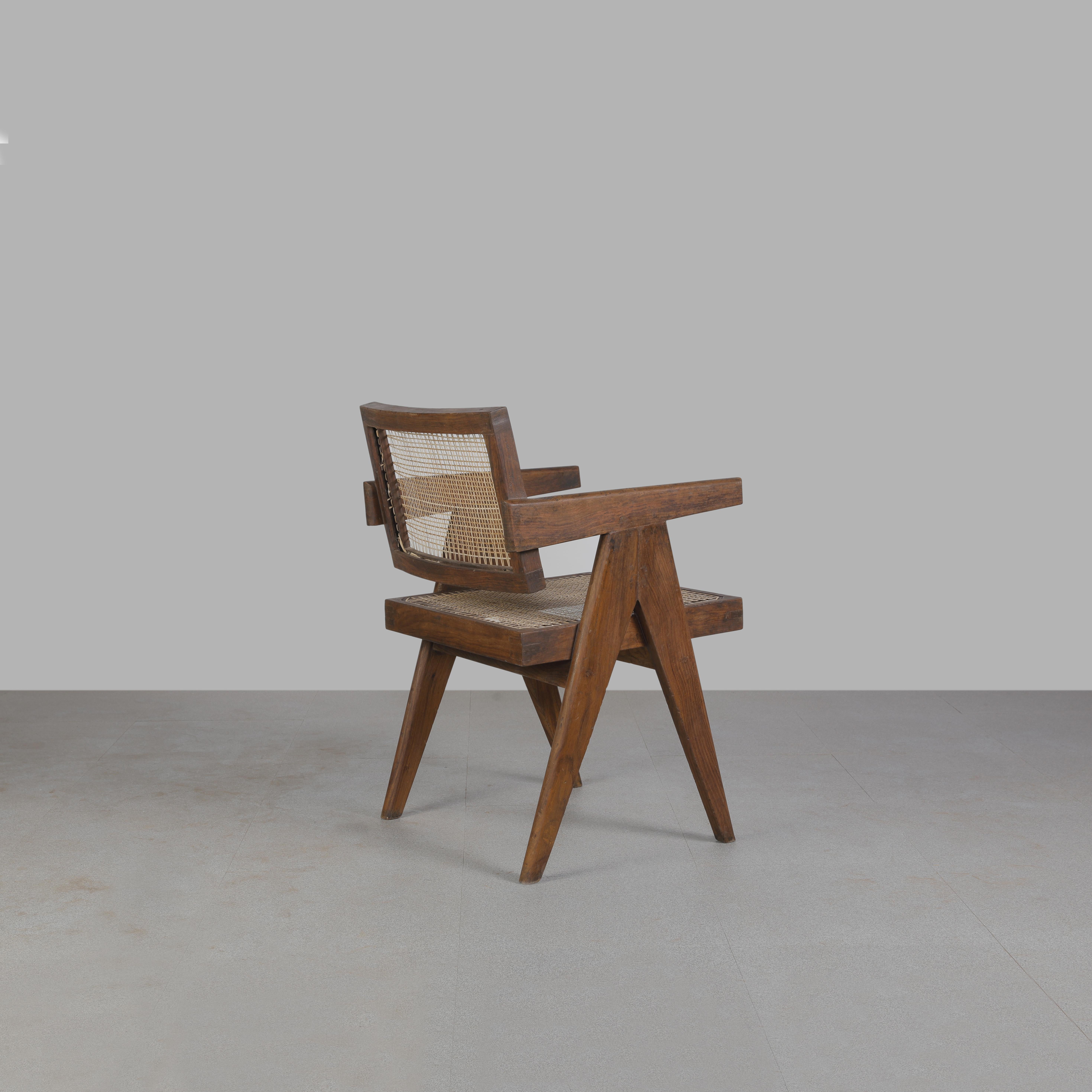 Pierre Jeanneret Set of 4 Chairs PJ-SI-28-A / Authentic Mid-Century Modern 8