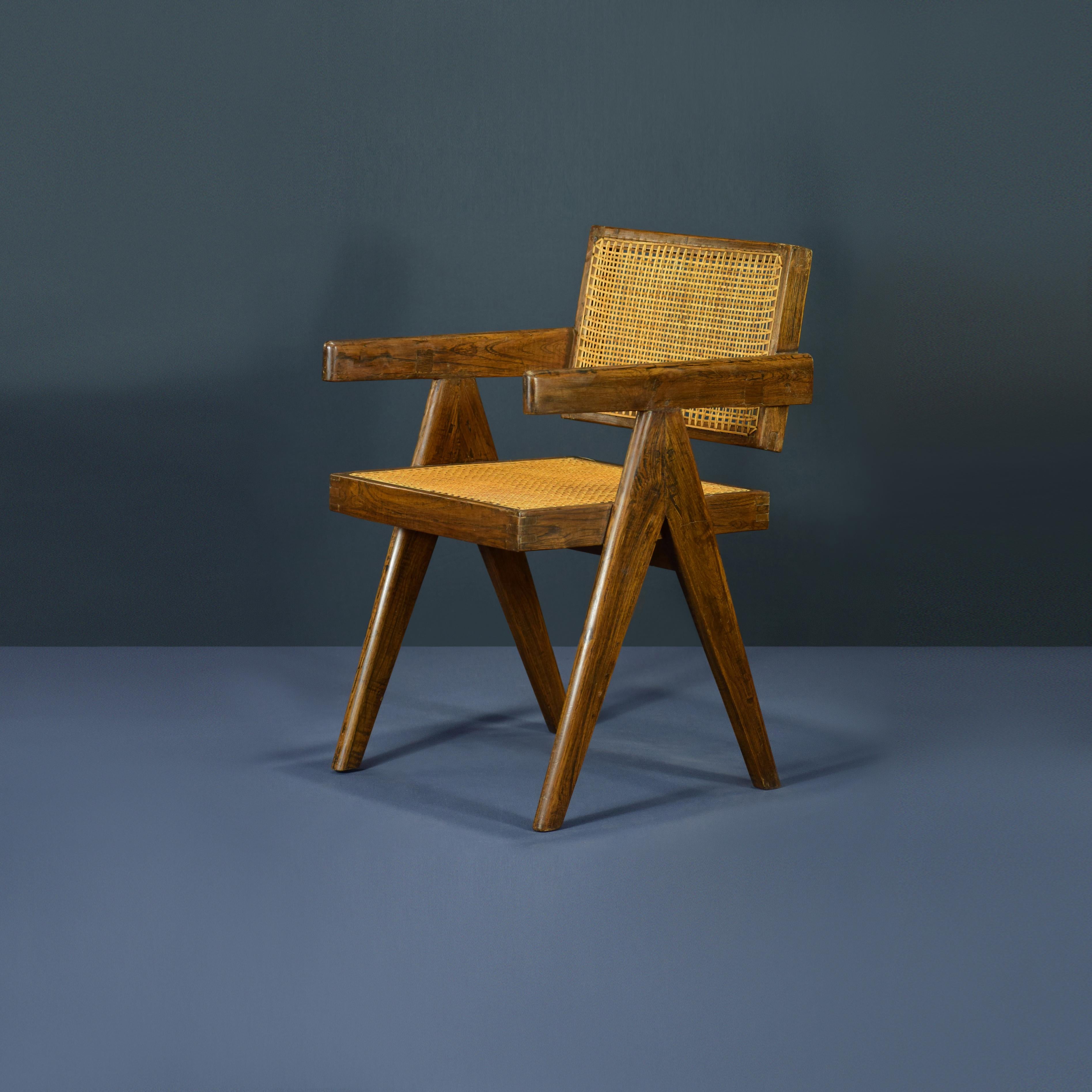Pierre Jeanneret: 4er-Set Stühle, PJ-SI-28-A, authentisch, Mid-Century Modern im Angebot 8
