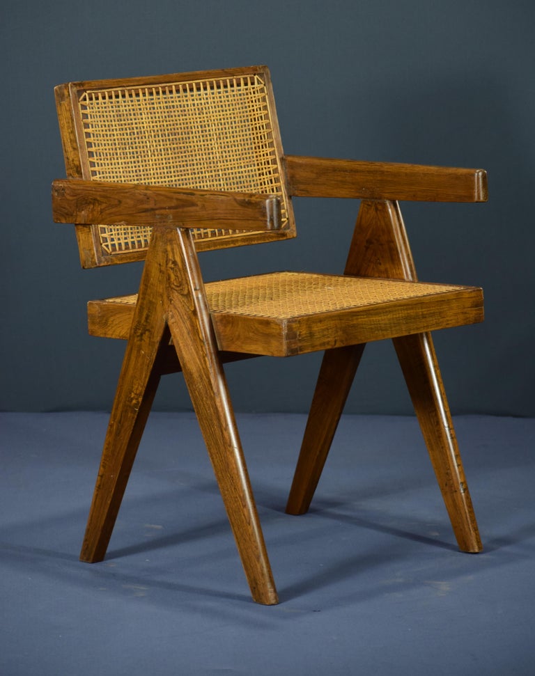 Pierre Jeanneret Set of 4 Chairs PJSI28A / Authentic MidCentury