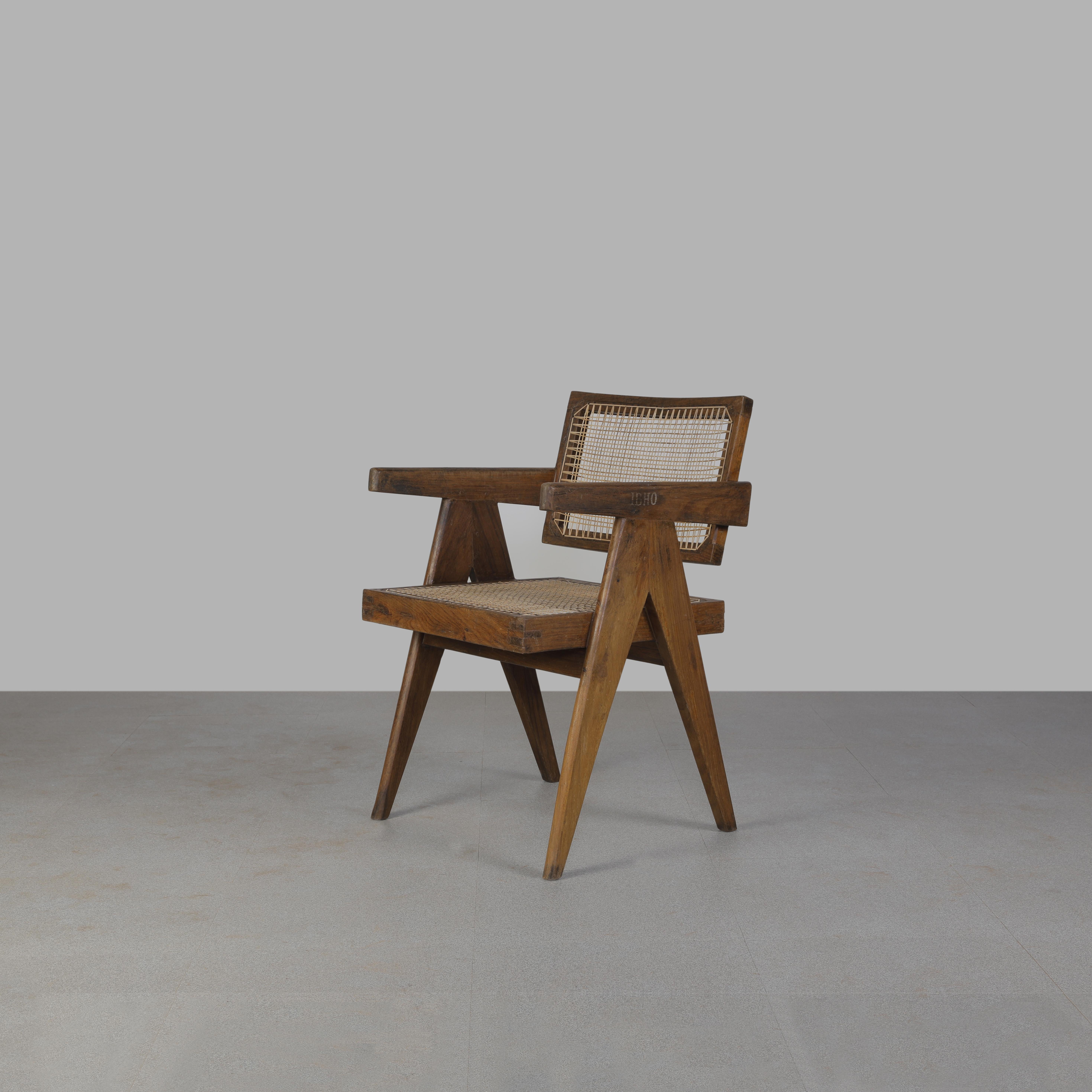 Pierre Jeanneret Set of 4 Chairs PJ-SI-28-A / Authentic Mid-Century Modern 1
