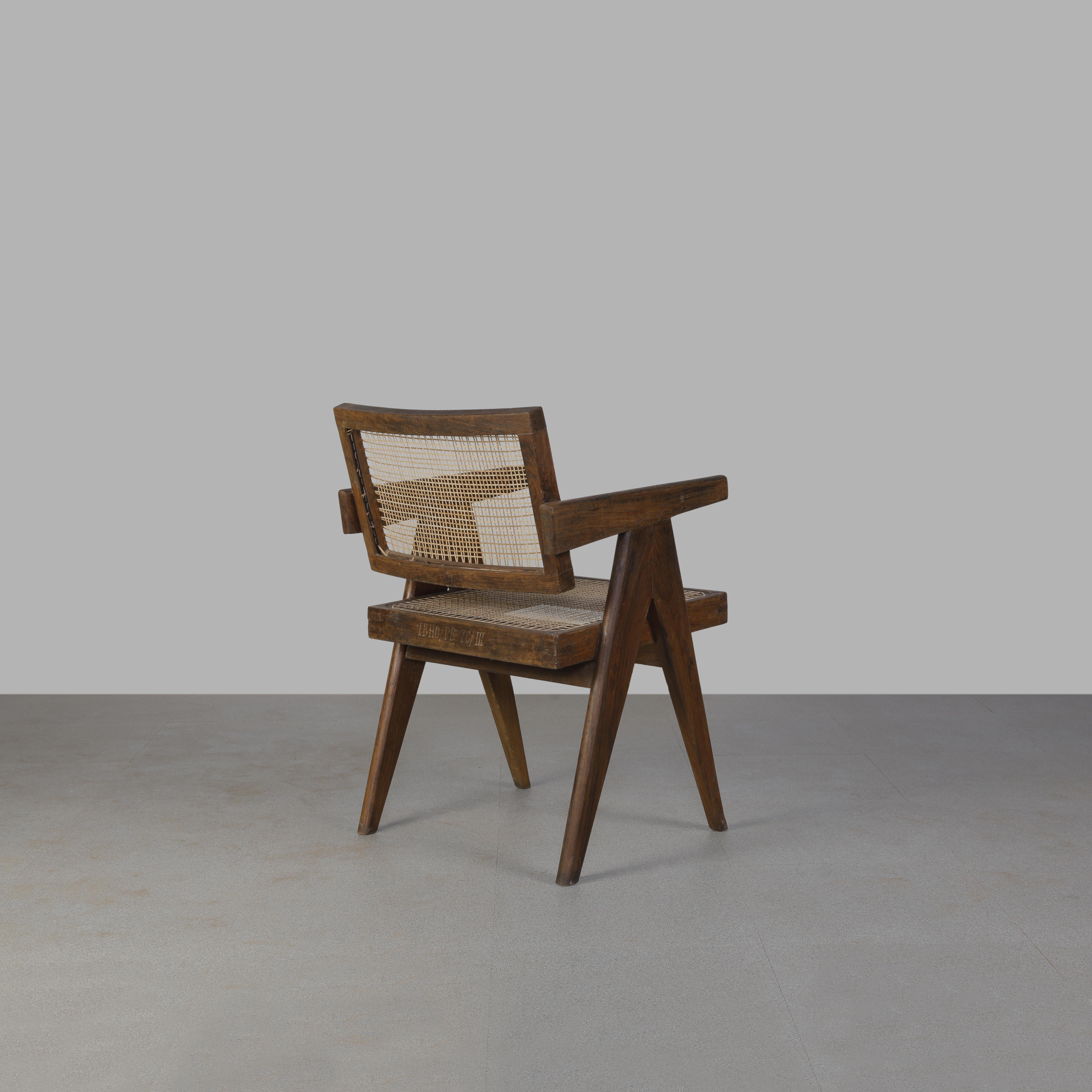 Pierre Jeanneret Set of 4 Chairs PJ-SI-28-A / Authentic Mid-Century Modern 3