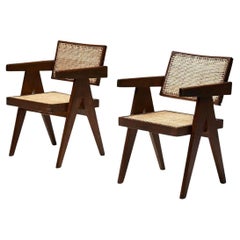 Pierre Jeanneret Set of 4 Floating Back Office Chairs