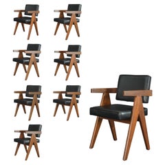 Pierre Jeanneret Set of 8 Chairs PJ-SI-28-C / Authentic Mid-Century Modern